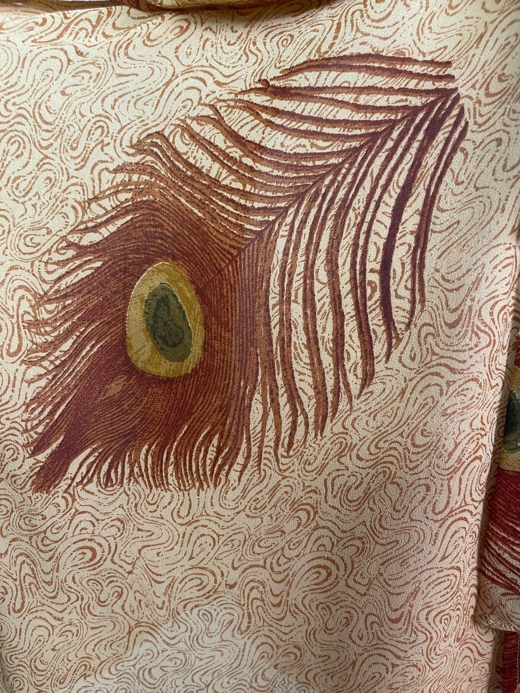 MARKETING PRG7873 Sheer Avatar Pure Silk Kimono-Sleeved Jacket with Belt by MARKETING – Handmade ethical Short Kimono from sariKNOTsari using upcycled silk. Designed in Canada for travel and slow fashion, loved from Toronto to LA to Sydney.