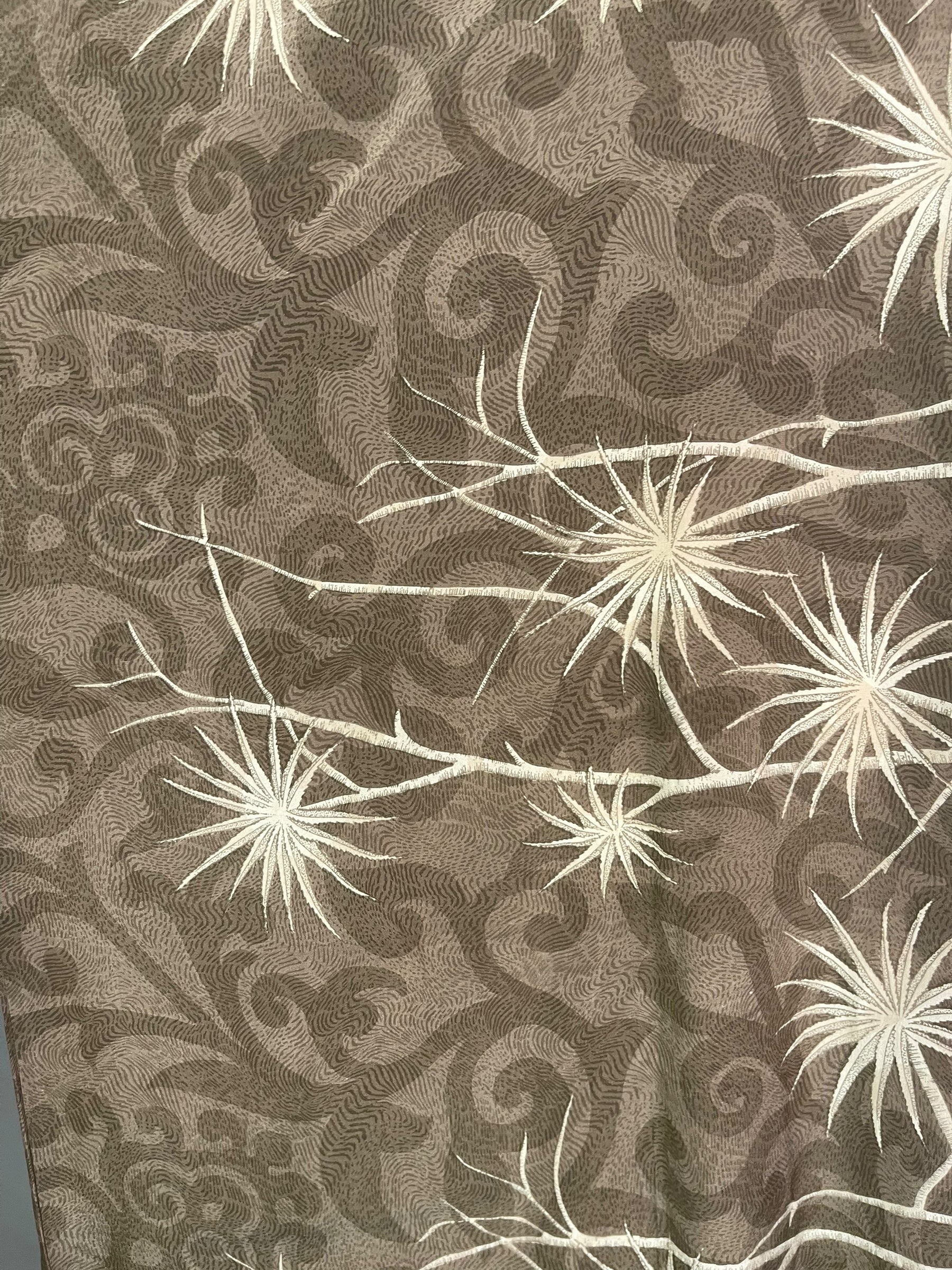 PRC8556 Avatar Long Pure Silk Kimono Sleeved Duster with Belt