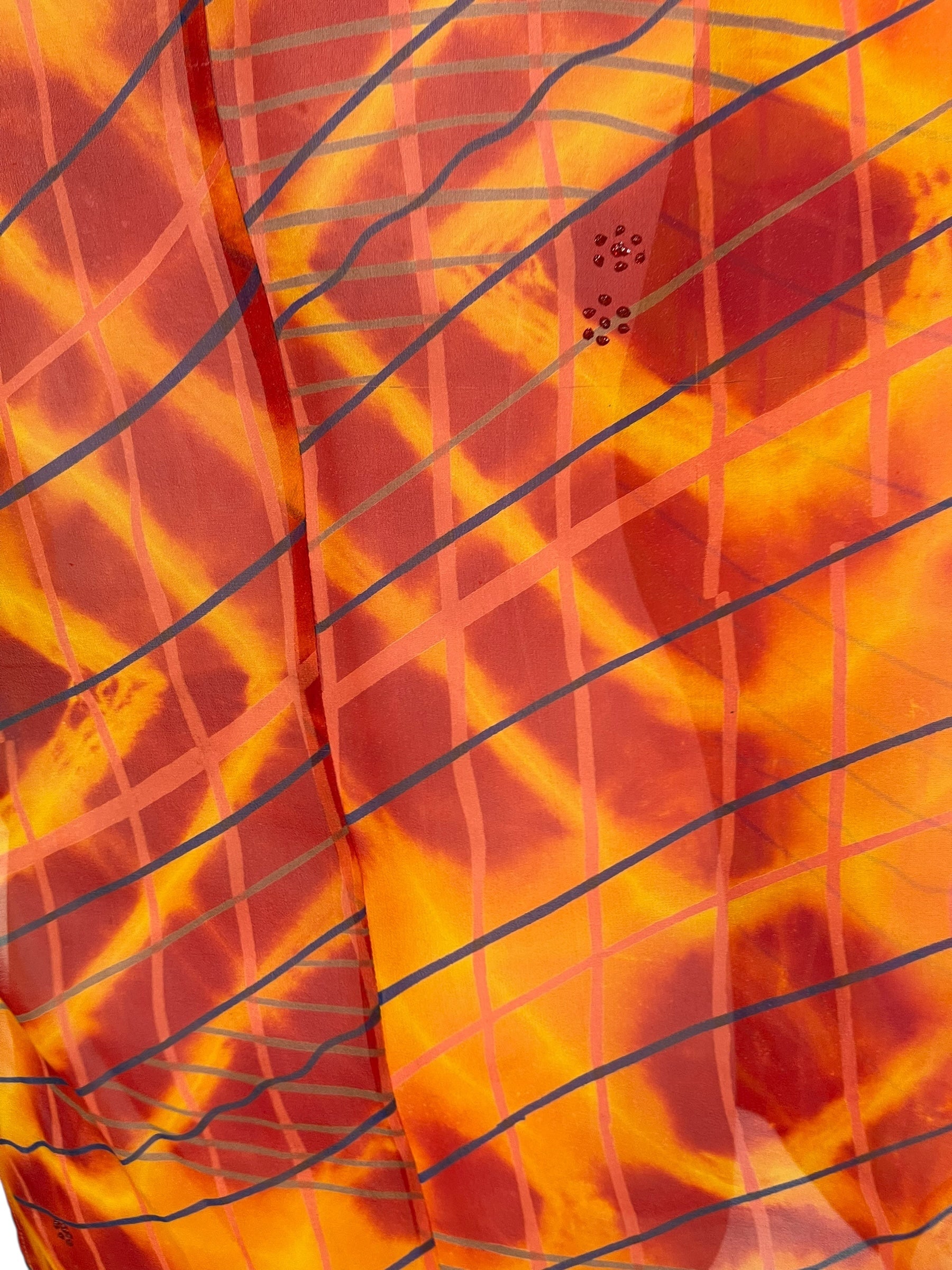 PRG7043 Sheer Wabi Sabi Pure Silk Waterfall Top