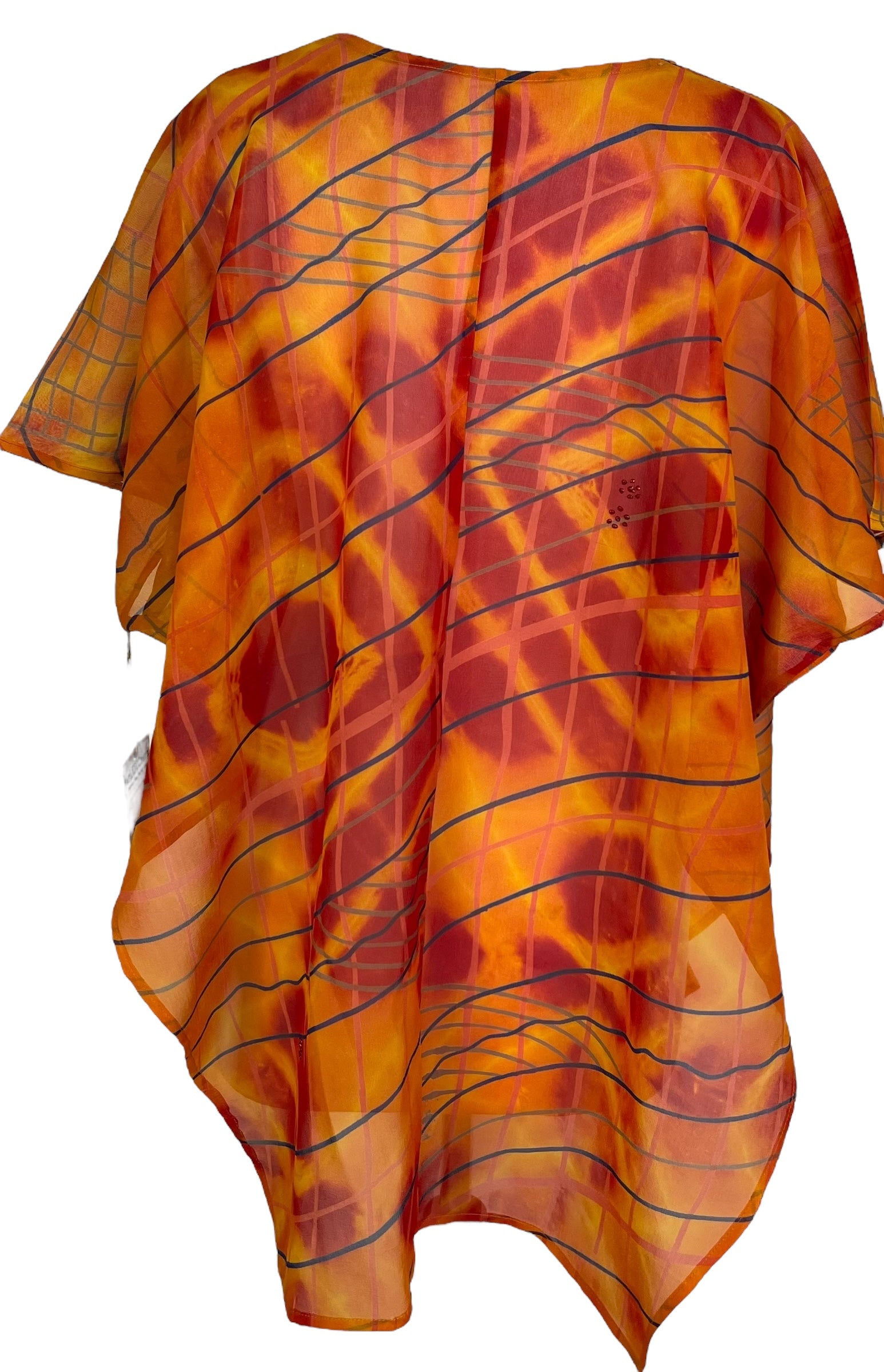 PRG7043 Sheer Wabi Sabi Pure Silk Waterfall Top