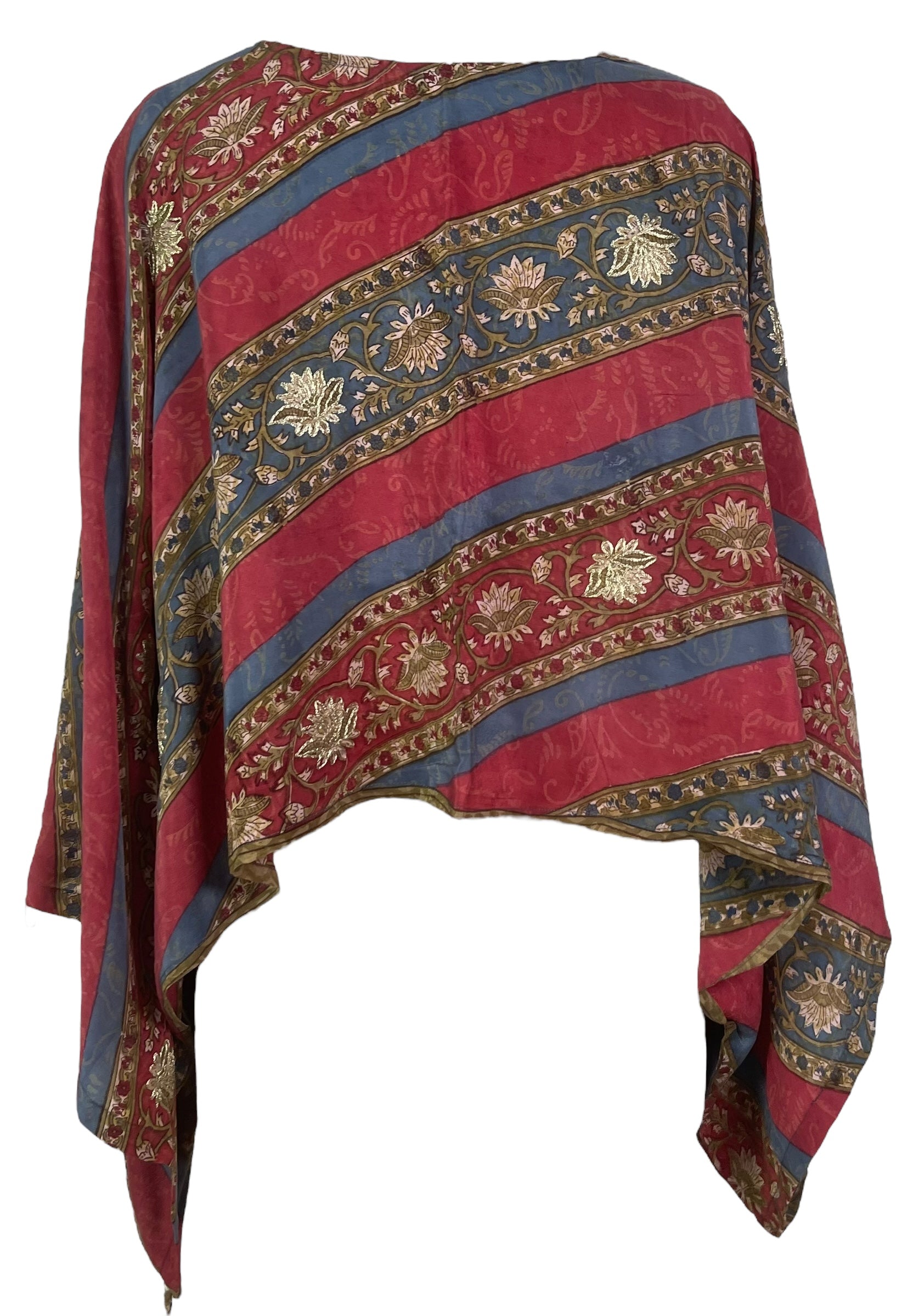 PRC6570 Wabi Sabi Pure Silk Kimono-Sleeved Top