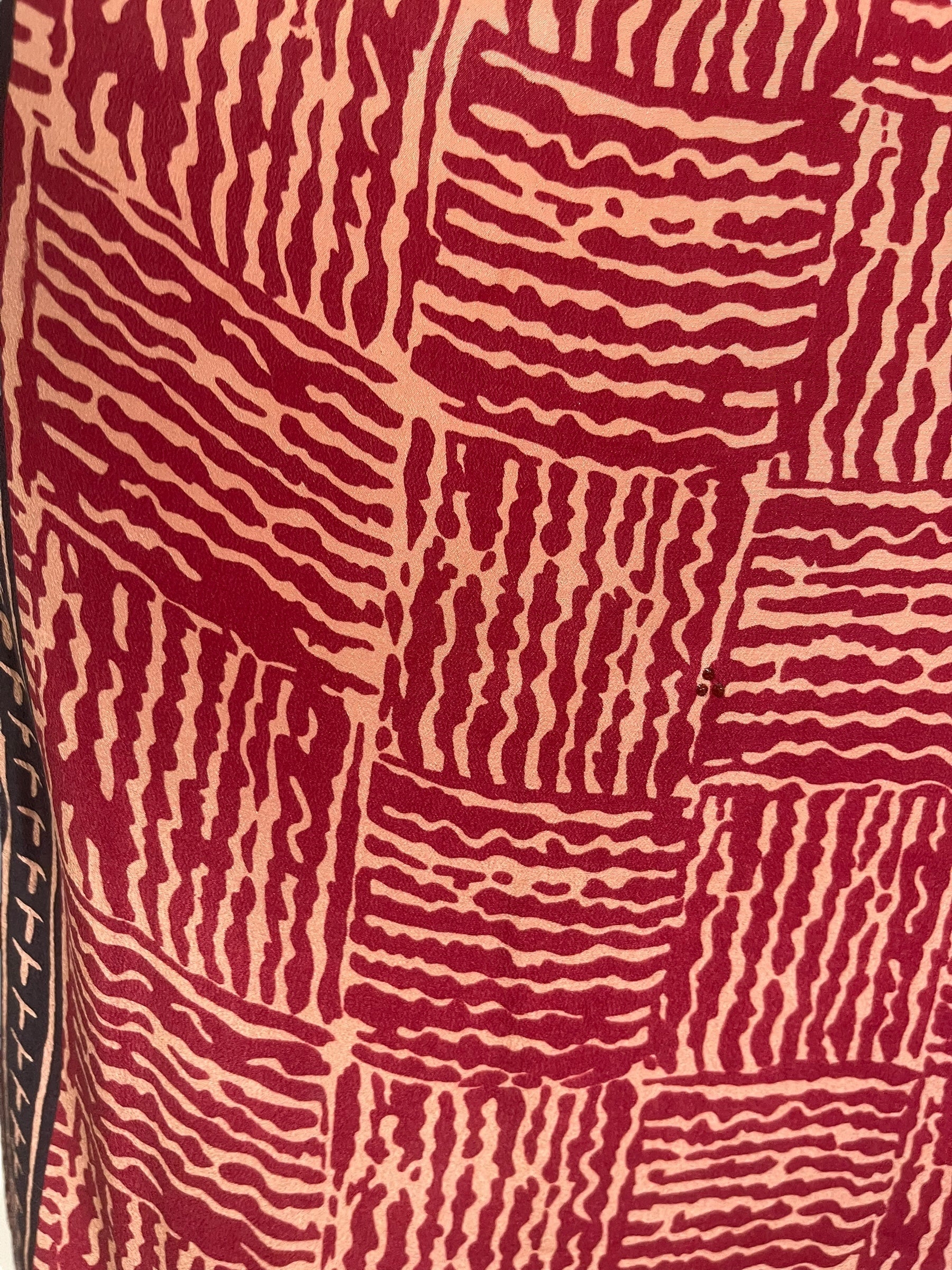 PRC7721 Avatar Long Pure Silk Kimono Sleeved Duster with Belt