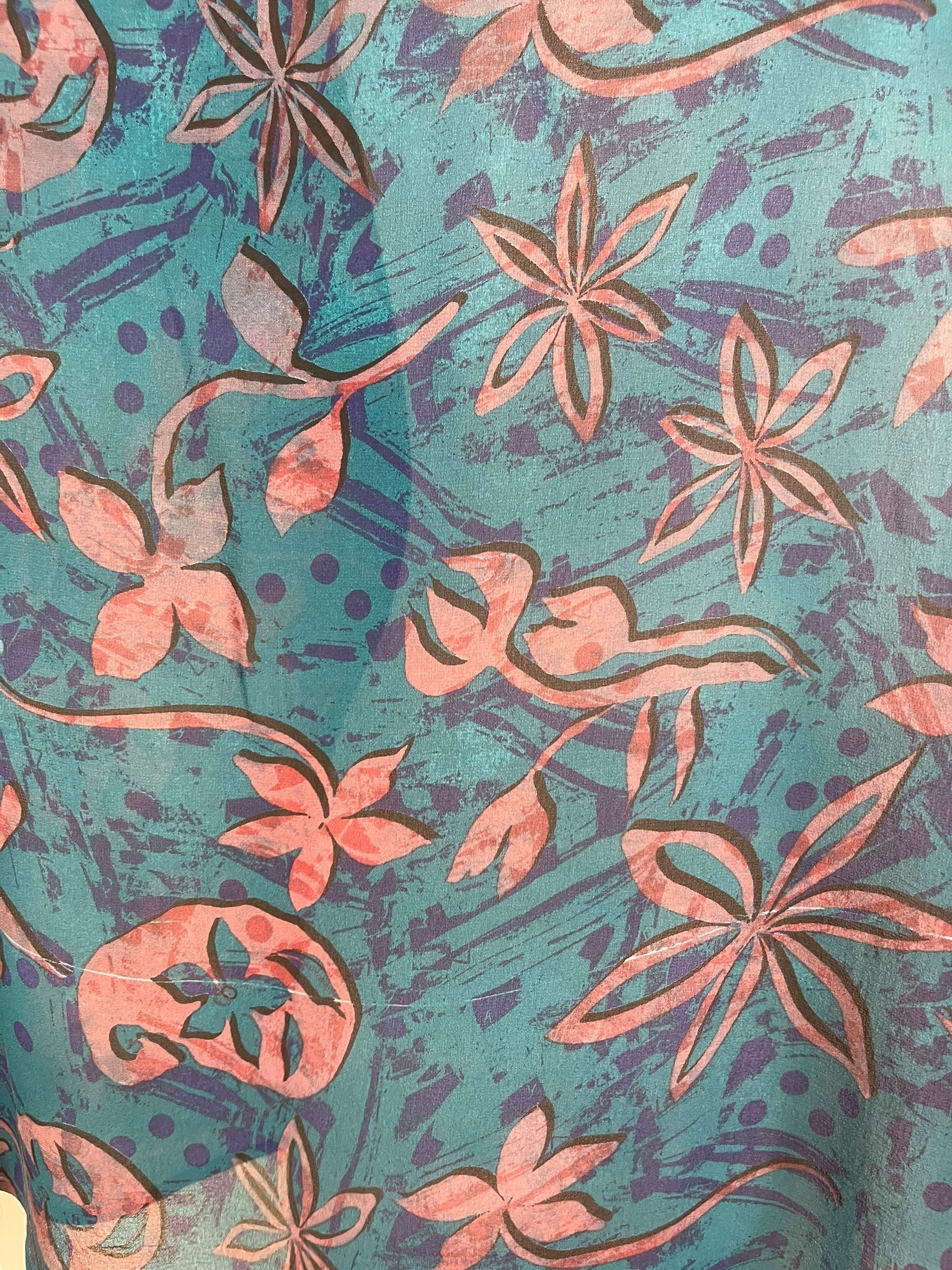 PRG7860 Sheer Avatar Pure Silk Long Tunic with Side Ties