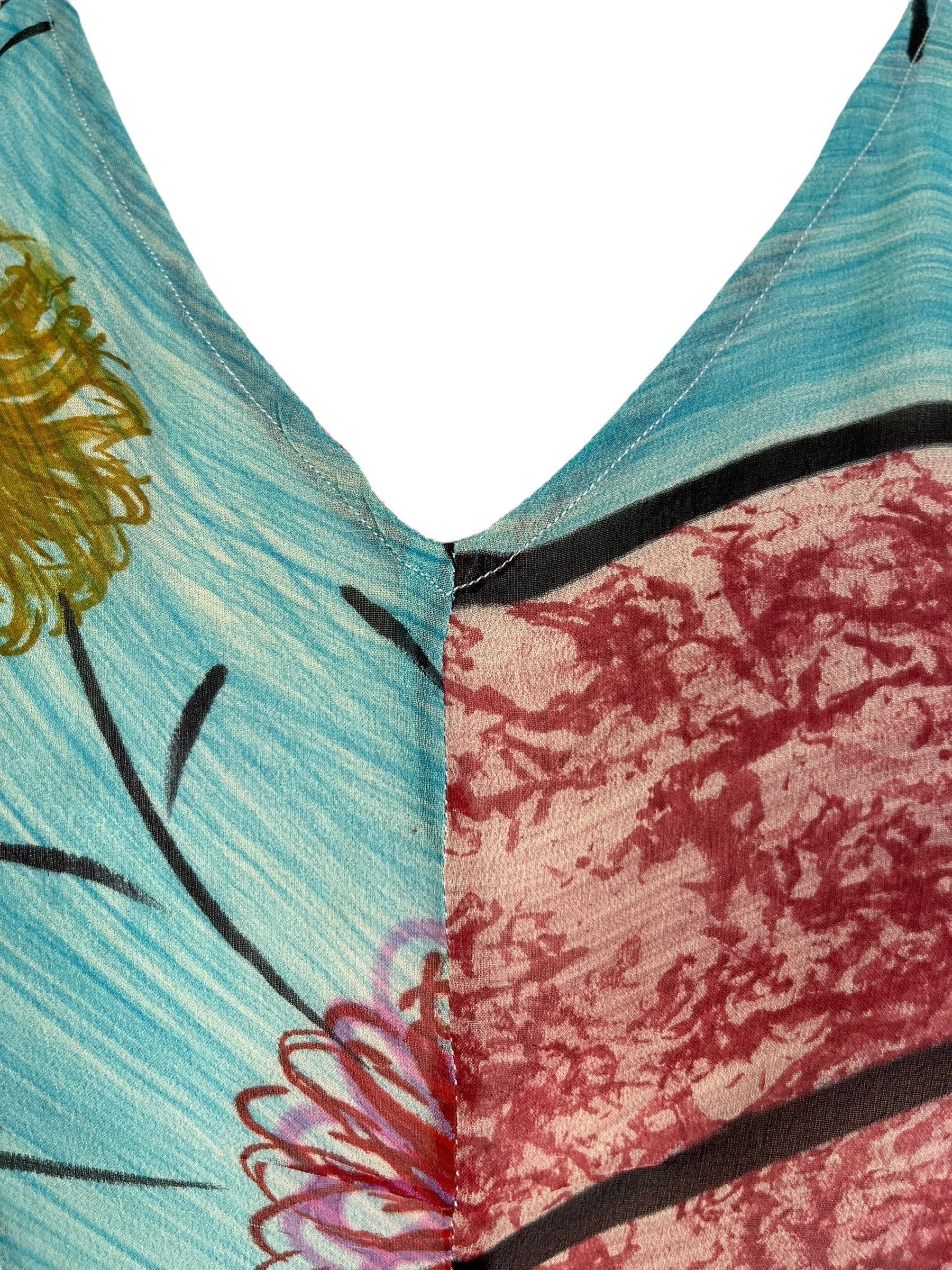 PRG7113 Sheer Avatar Pure Silk Waterfall Top