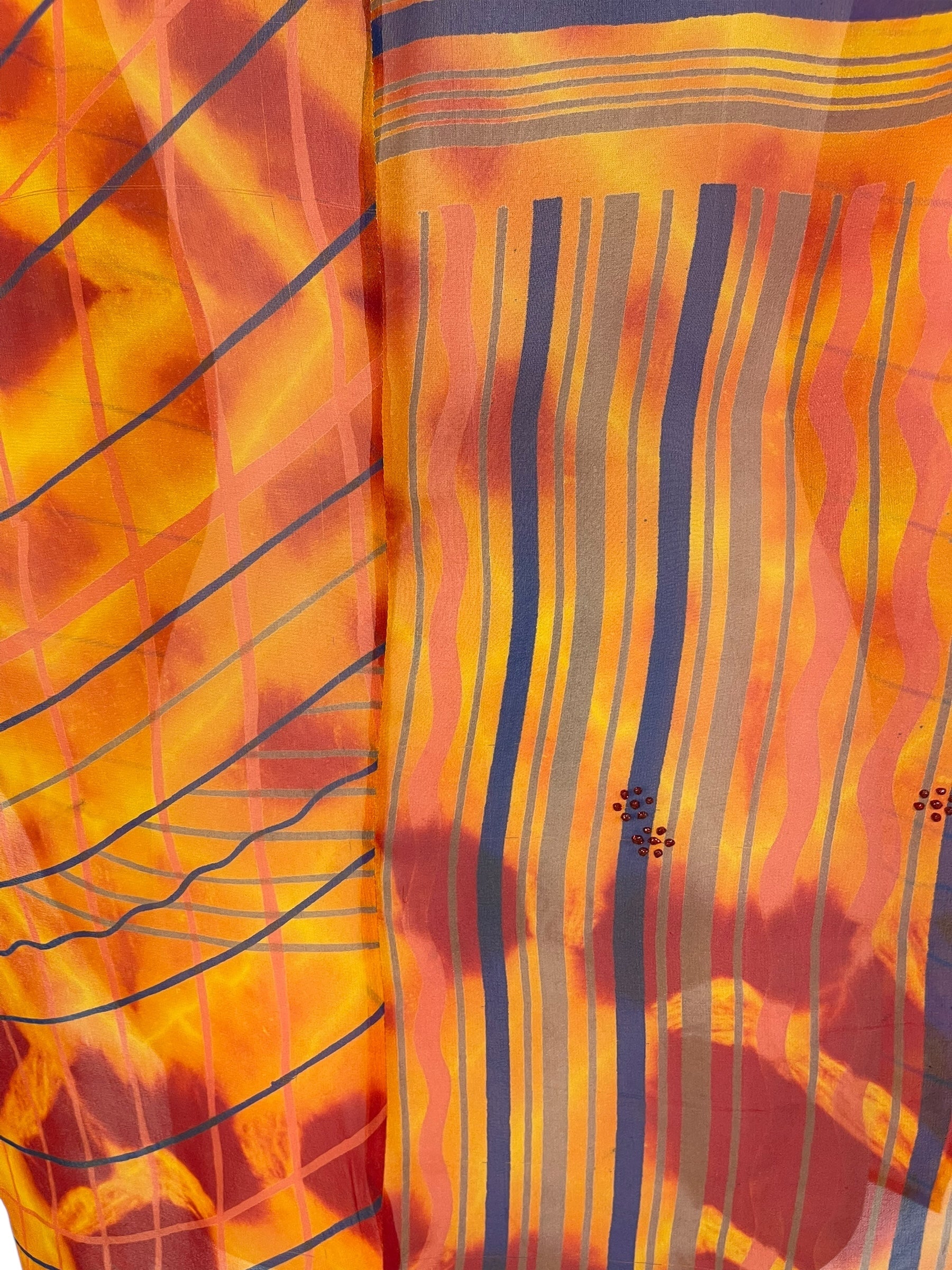 PRG7043 Sheer Wabi Sabi Pure Silk Waterfall Top