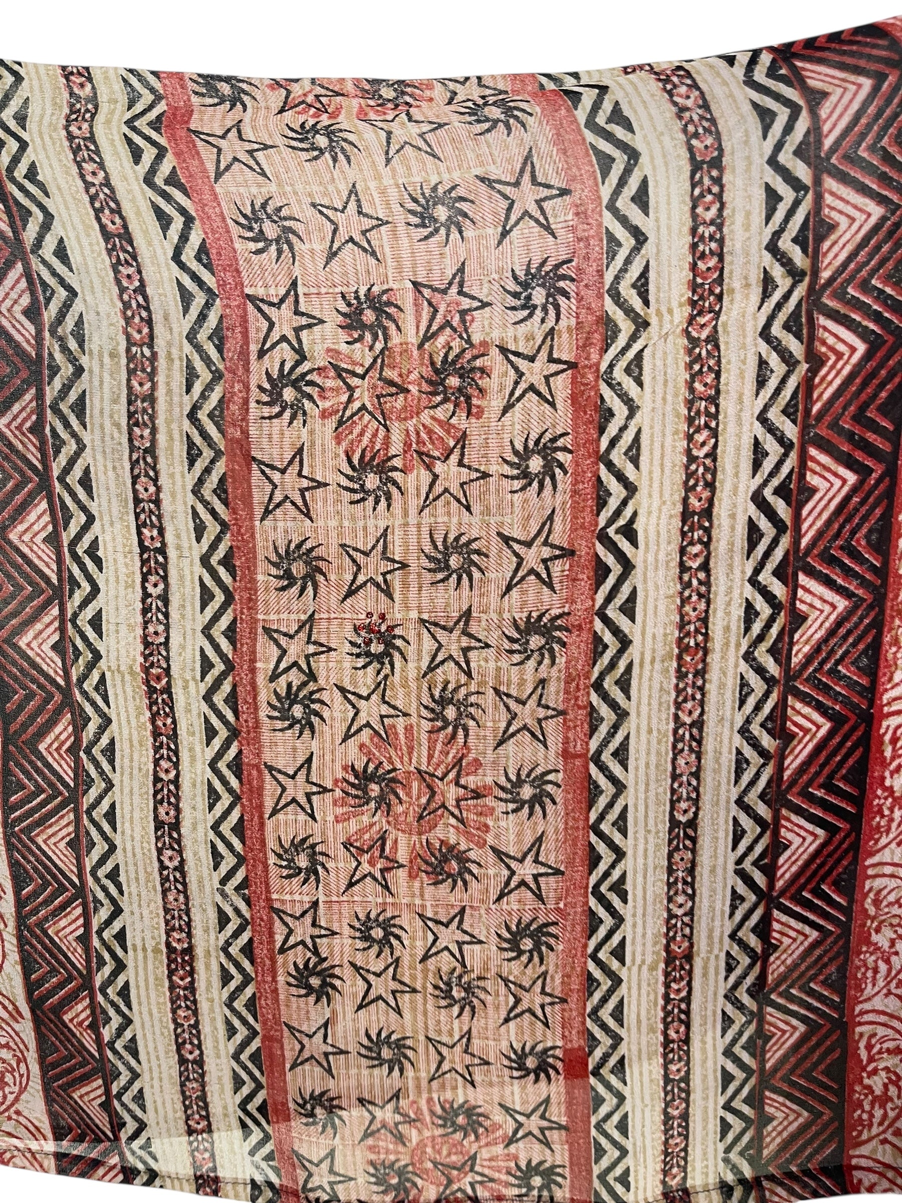 PRG6423 Sheer Wabi Sabi Pure Silk Capelet Poncho