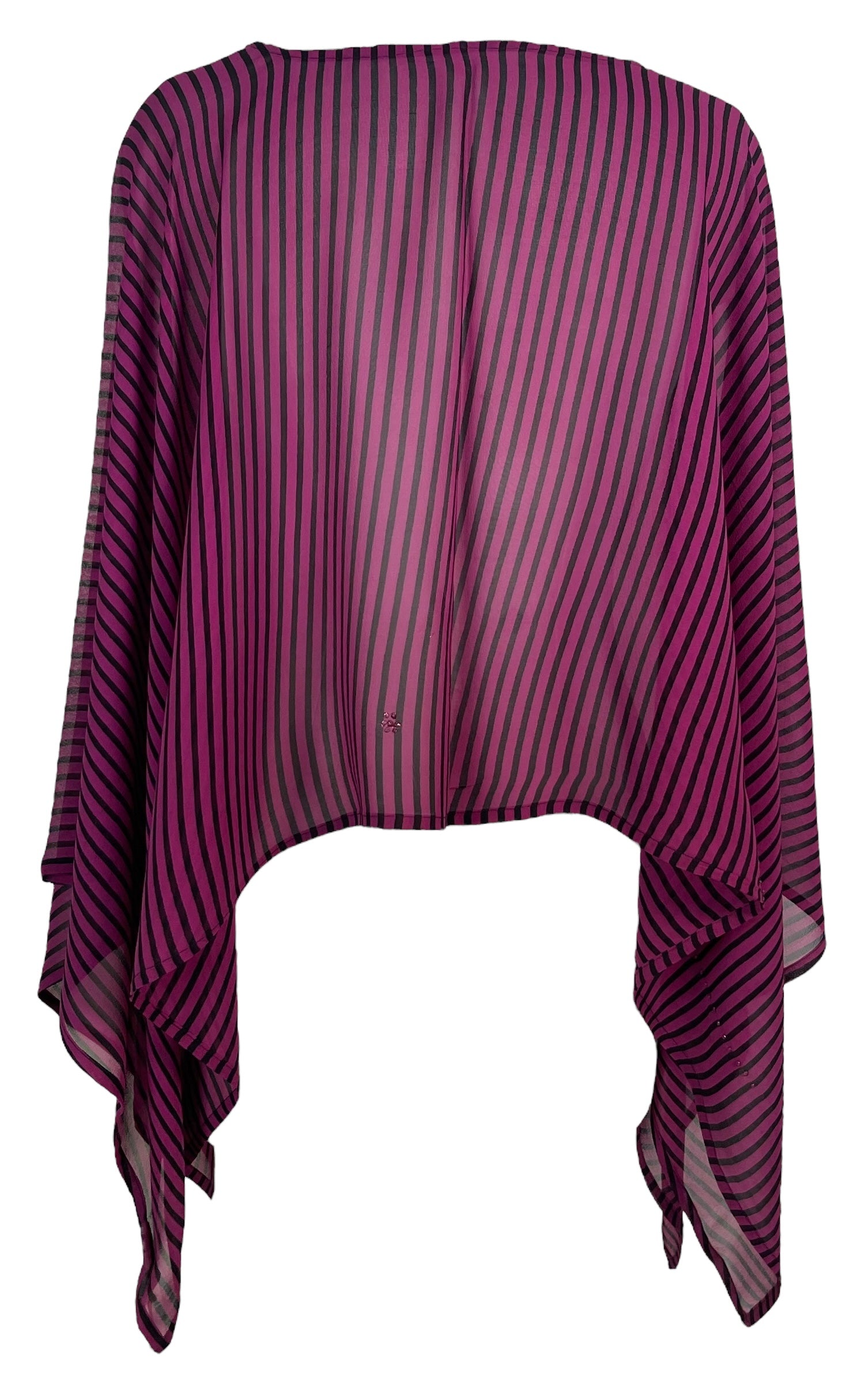 LADY LUCK PRG7341 Sheer Avatar Pure Silk Capelet Poncho