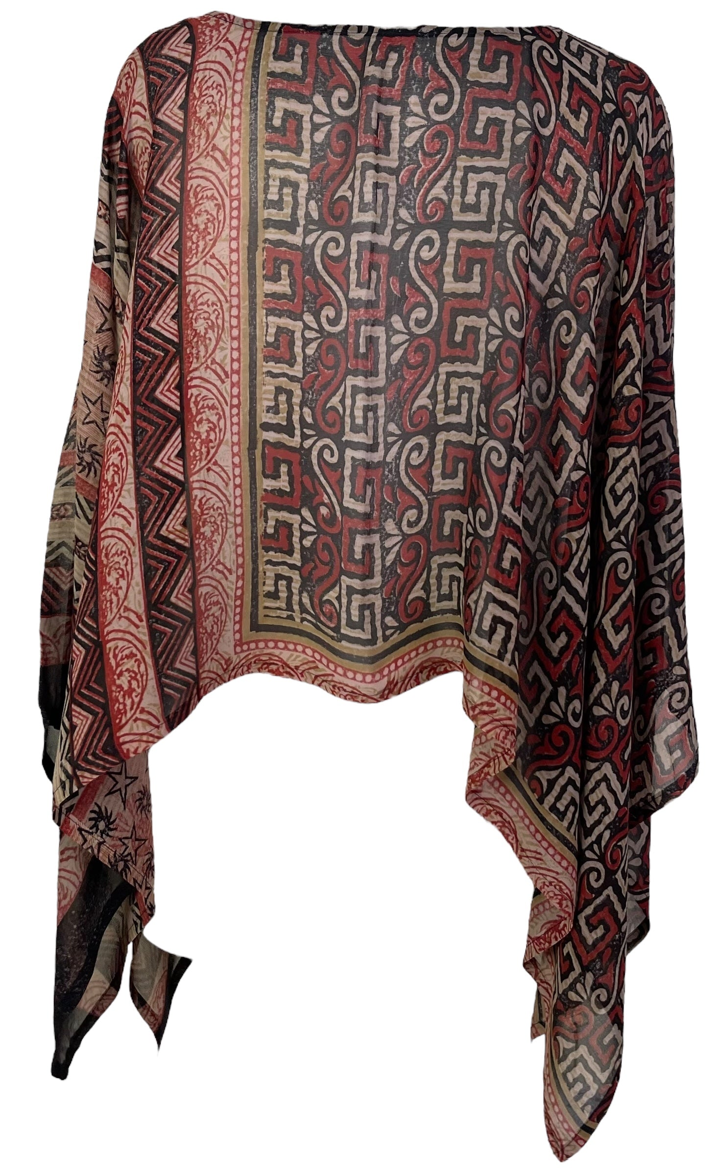 PRG6423 Sheer Wabi Sabi Pure Silk Capelet Poncho