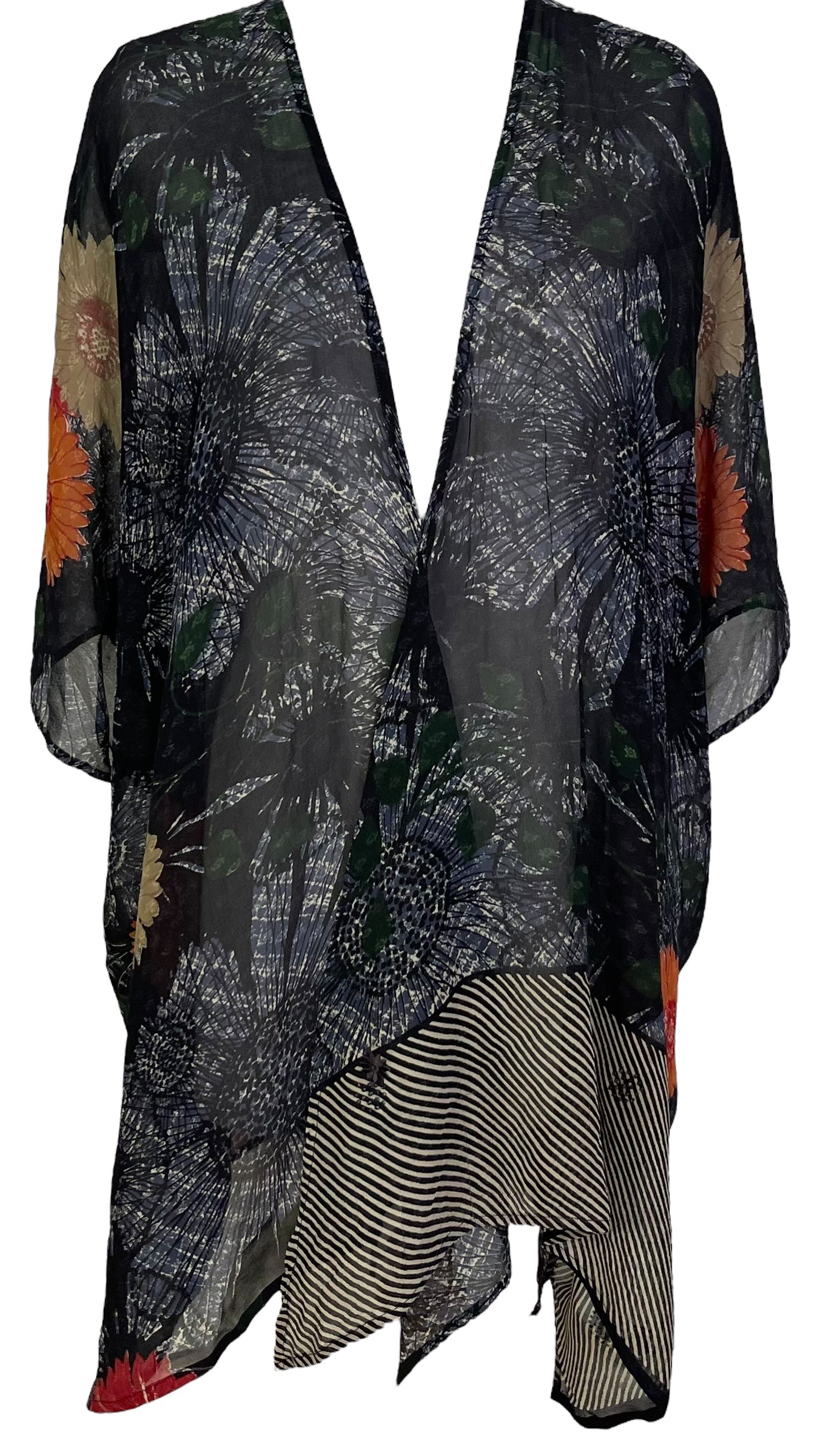 PRG7265 Sheer Wabi Sabi Pure Silk Cardigan