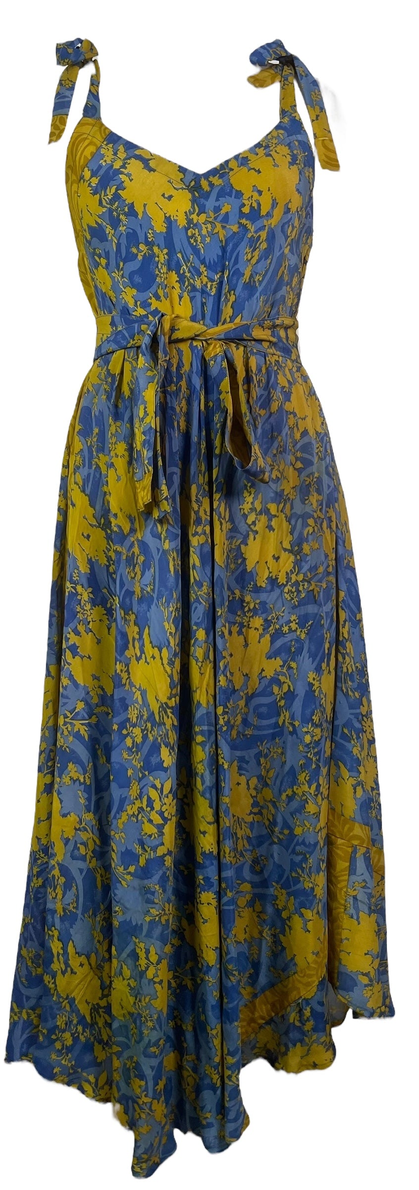 PRC7683 Wabi Sabi Pure Silk Maxi Dress with Belt