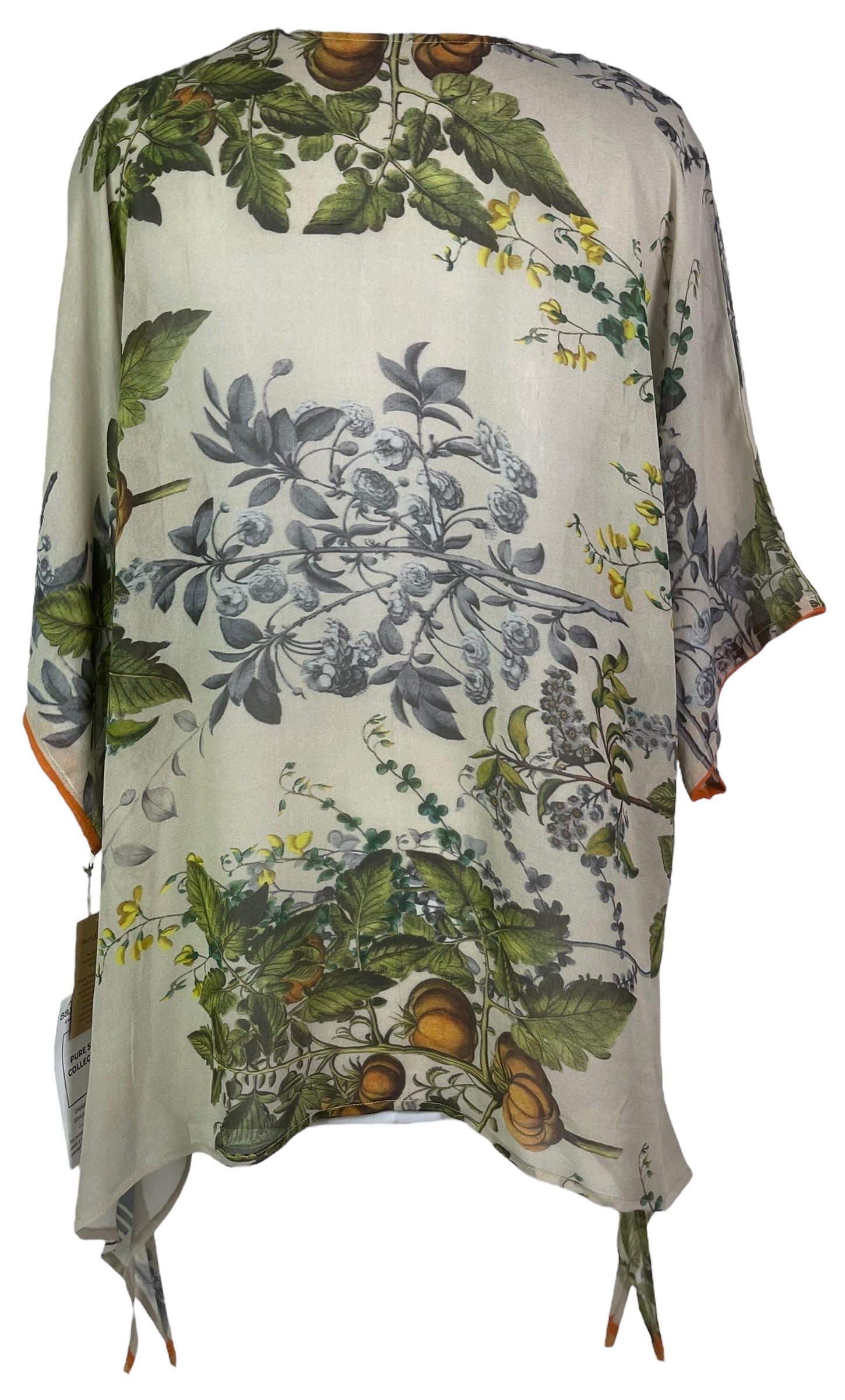 PREVIEW PRG8049 Wabi Sabi Pure Silk Long Tunic with Side Ties by DECEMBER2025 – Handmade ethical Side Tie Tunic from sariKNOTsari using upcycled silk. Designed in Canada for travel and slow fashion, loved from Toronto to LA to Sydney.