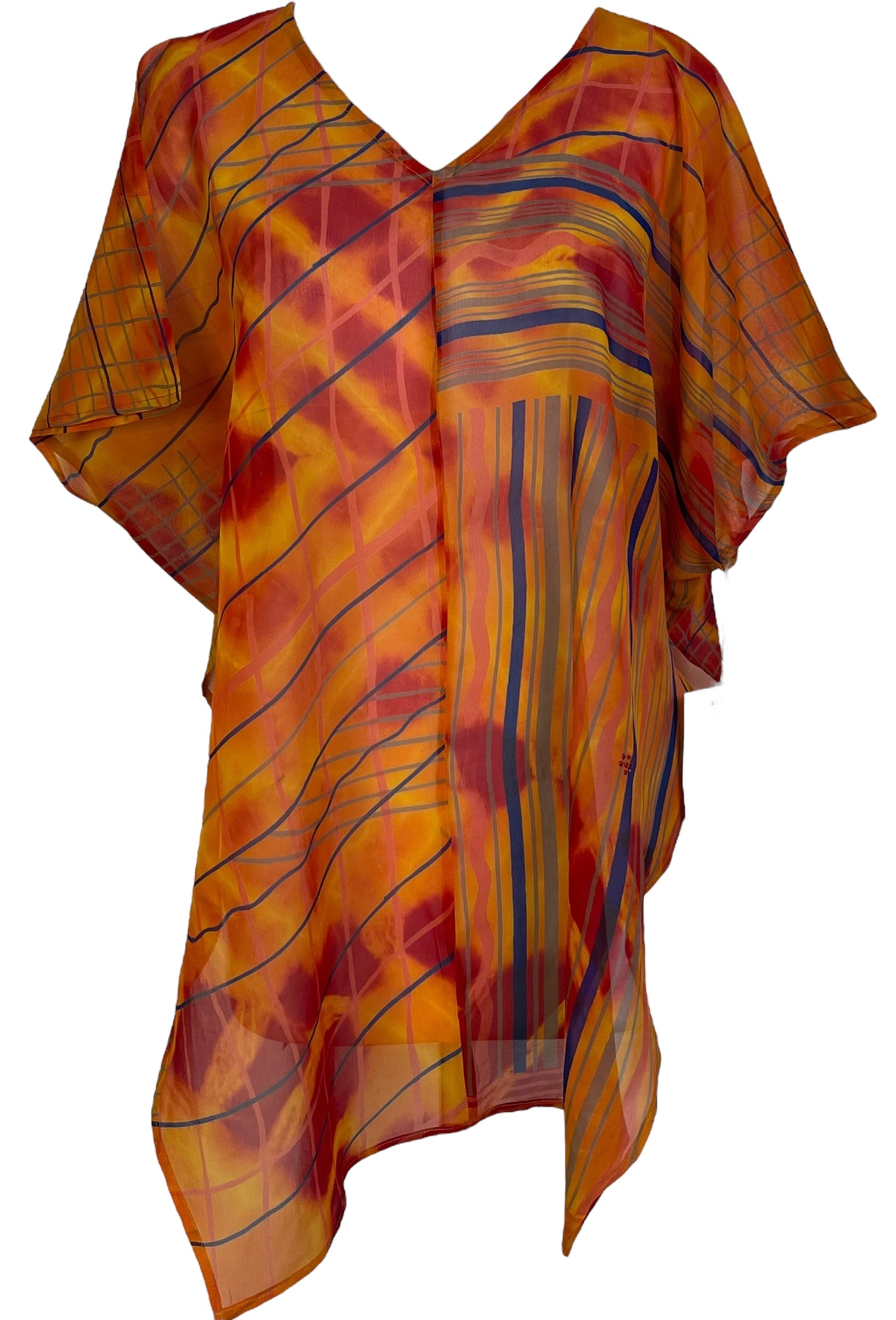 PRG7043 Sheer Wabi Sabi Pure Silk Waterfall Top
