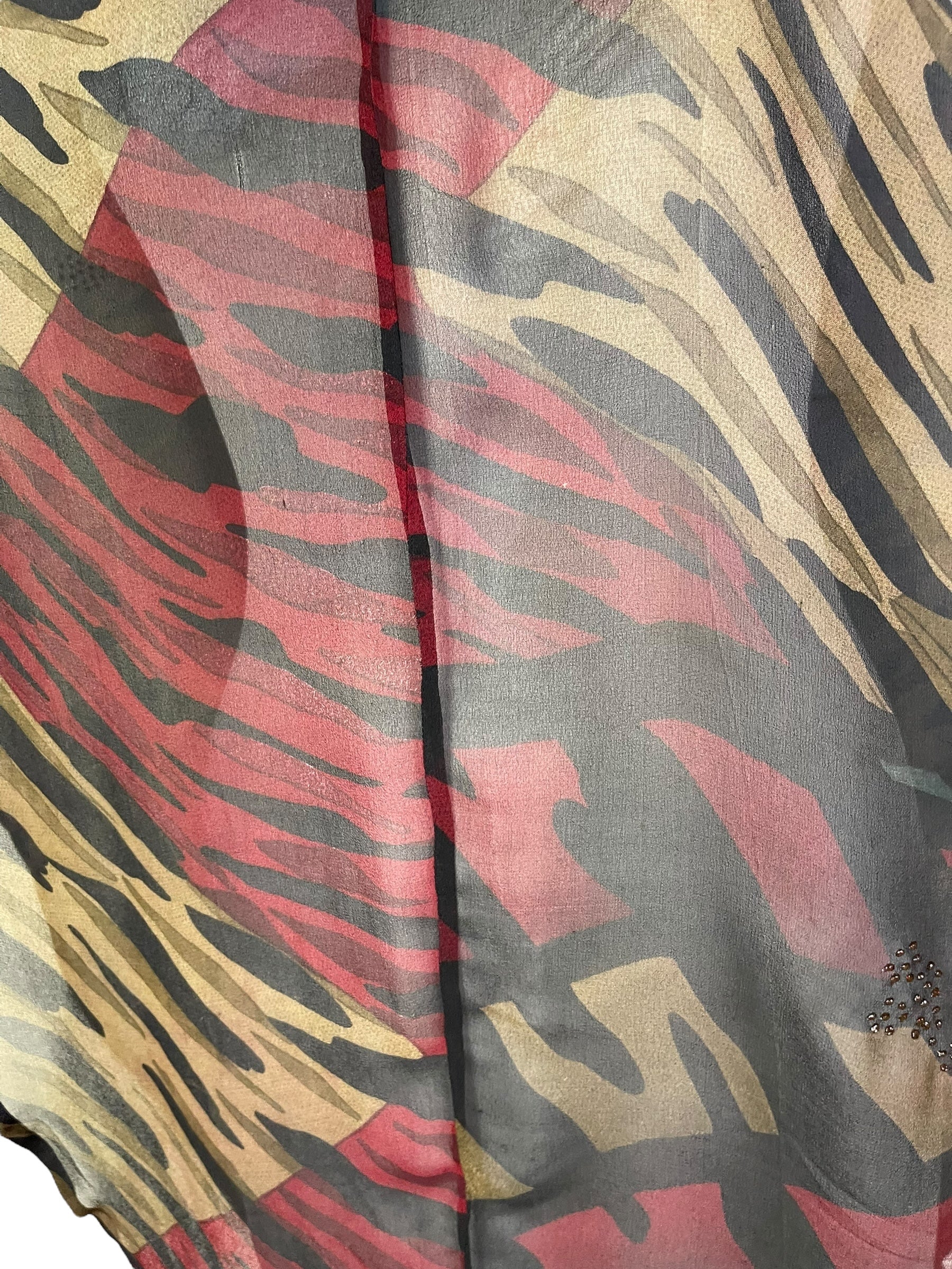 PRG6855 Sheer Sheer Avatar Pure Silk Waterfall Top