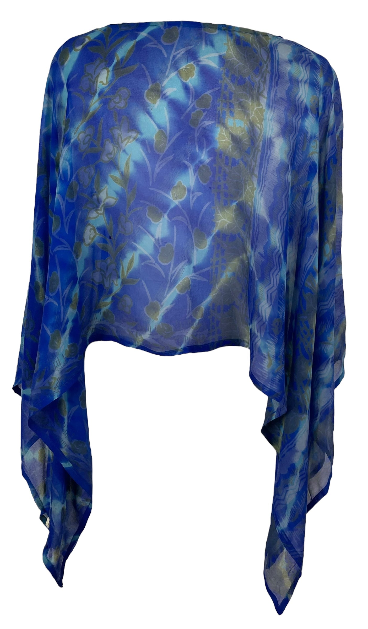 PRG7219 Sheer Avatar Pure Silk Capelet Poncho
