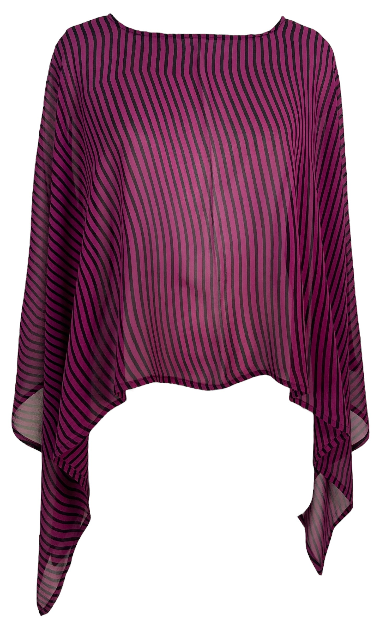 LADY LUCK PRG7341 Sheer Avatar Pure Silk Capelet Poncho