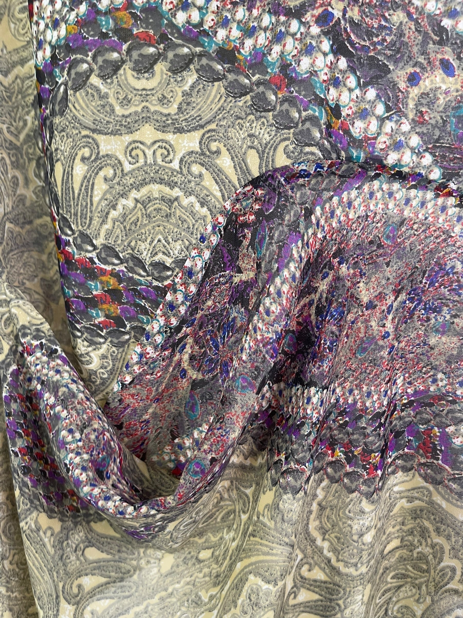 PRG7787 Sheer Avatar Pure Silk Self Pocket Tunic Dress