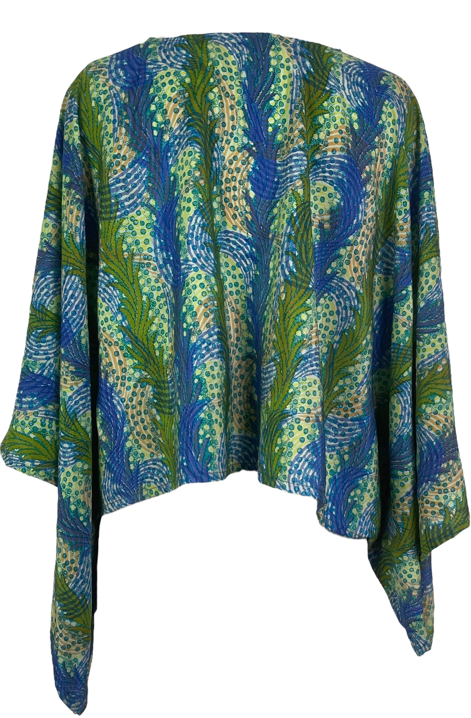 PRC7568 Avatar Pure Silk Kimono-Sleeved Top