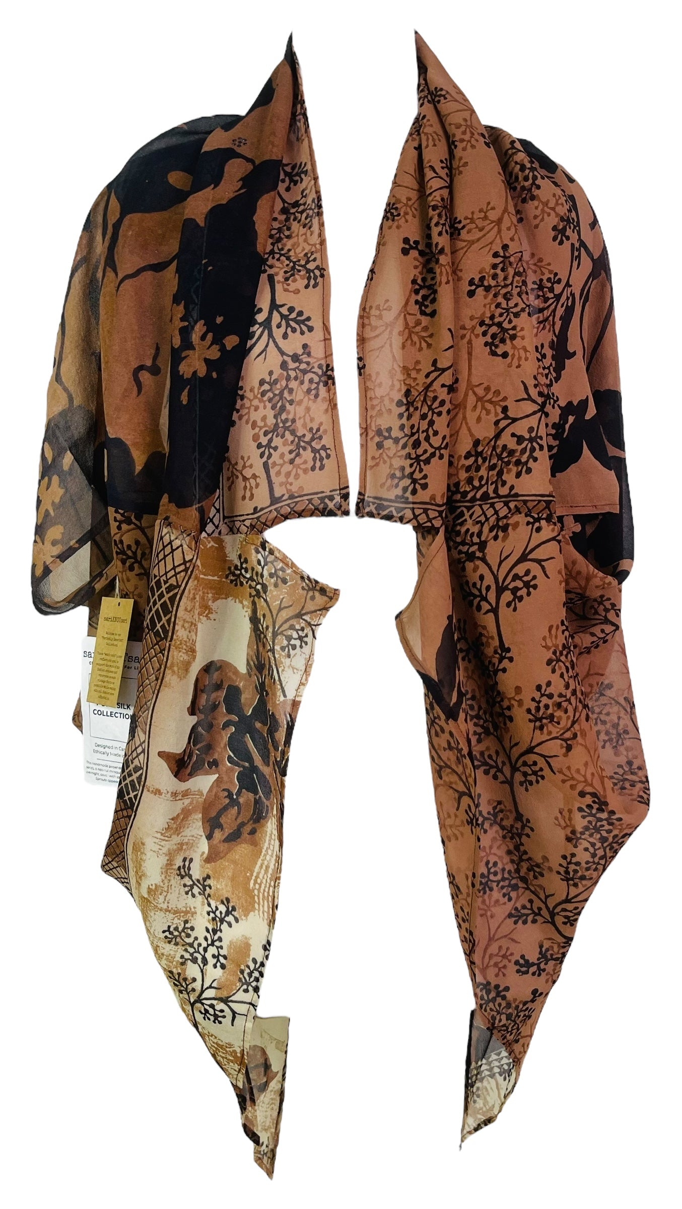 PRG7580 Sheer Wabi Sabi Pure Silk Cardigan