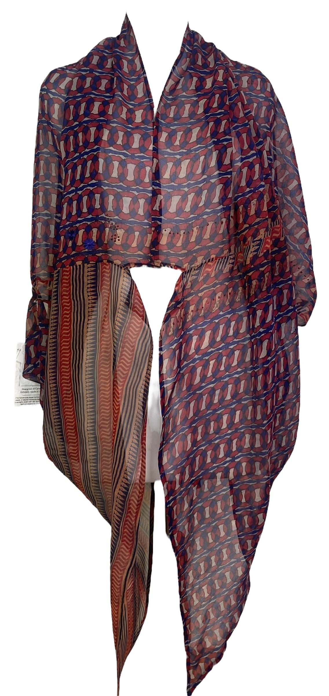 PRG7063 Sheer Wabi Sabi Pure Silk Cardigan