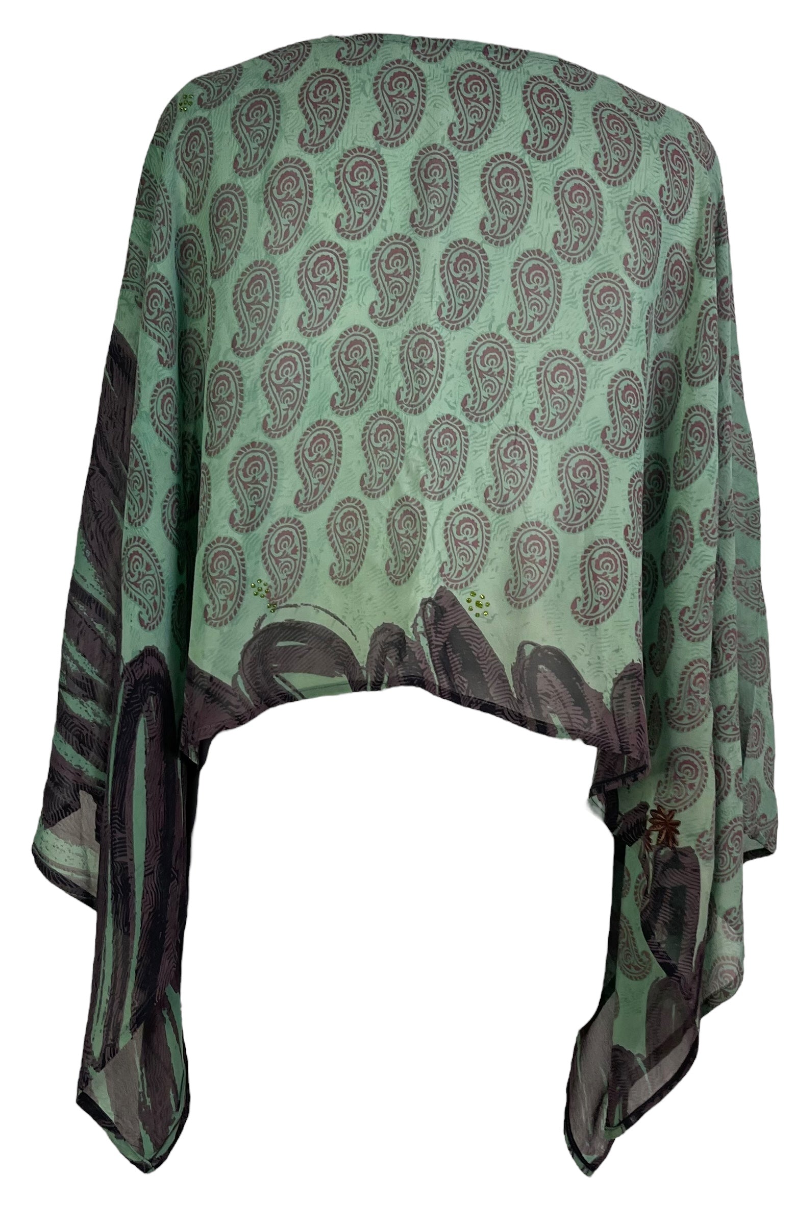 PRG7329 Sheer Avatar Pure Silk Capelet Poncho