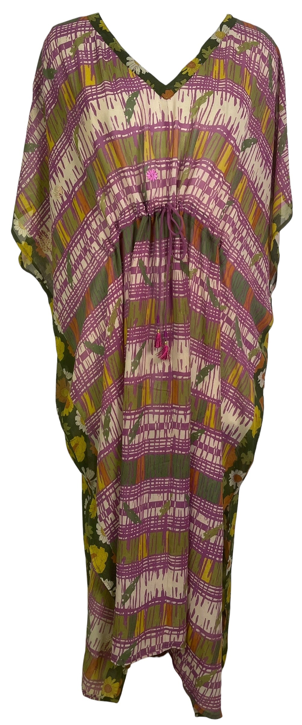 PRG8862 Sheer Avatar Pure Silk Maxi Kaftan