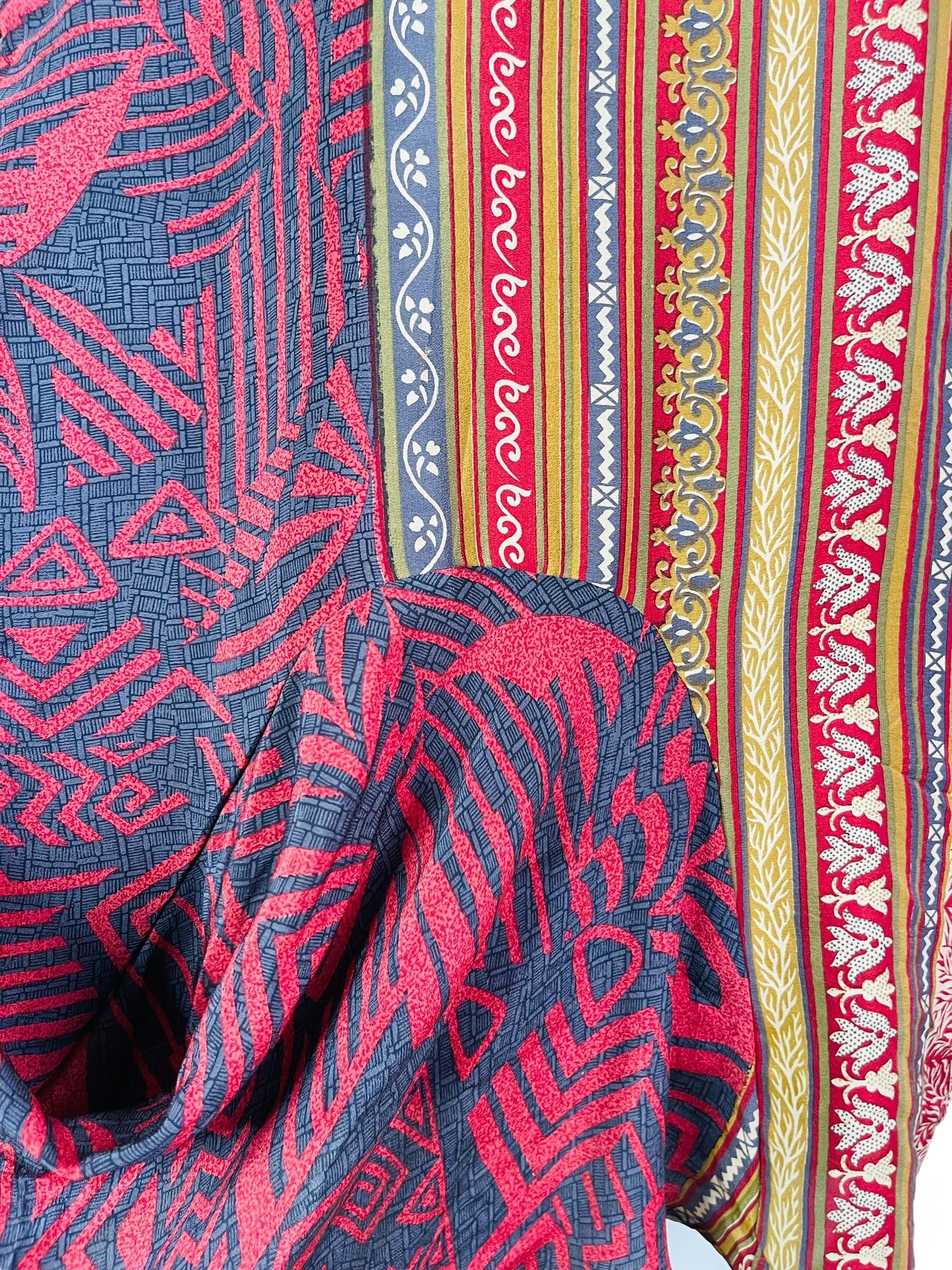 PRC6836 Avatar Pure Silk Self Pocket Tunic Dress