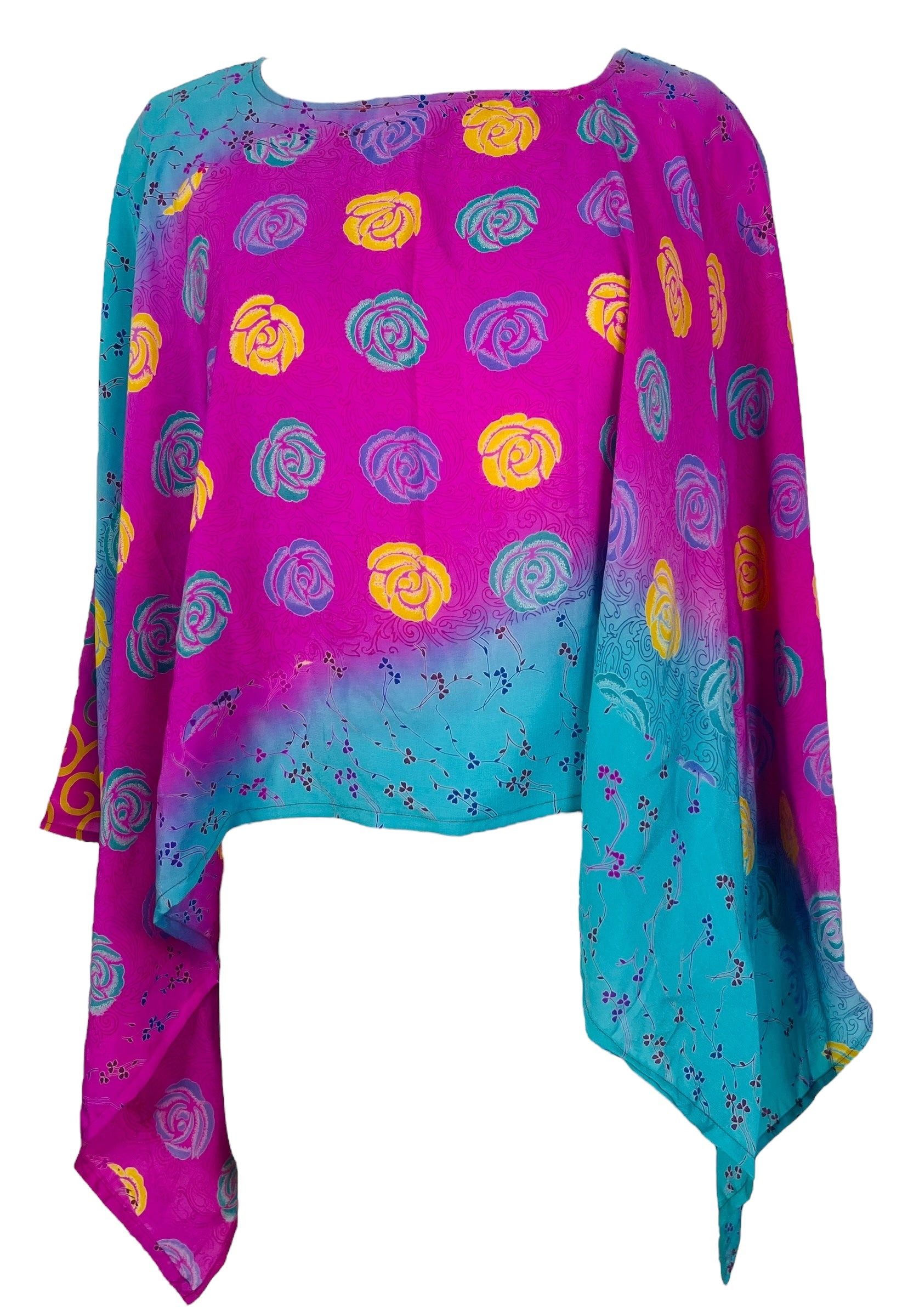 PRC7869 Avatar Pure Silk Capelet Poncho