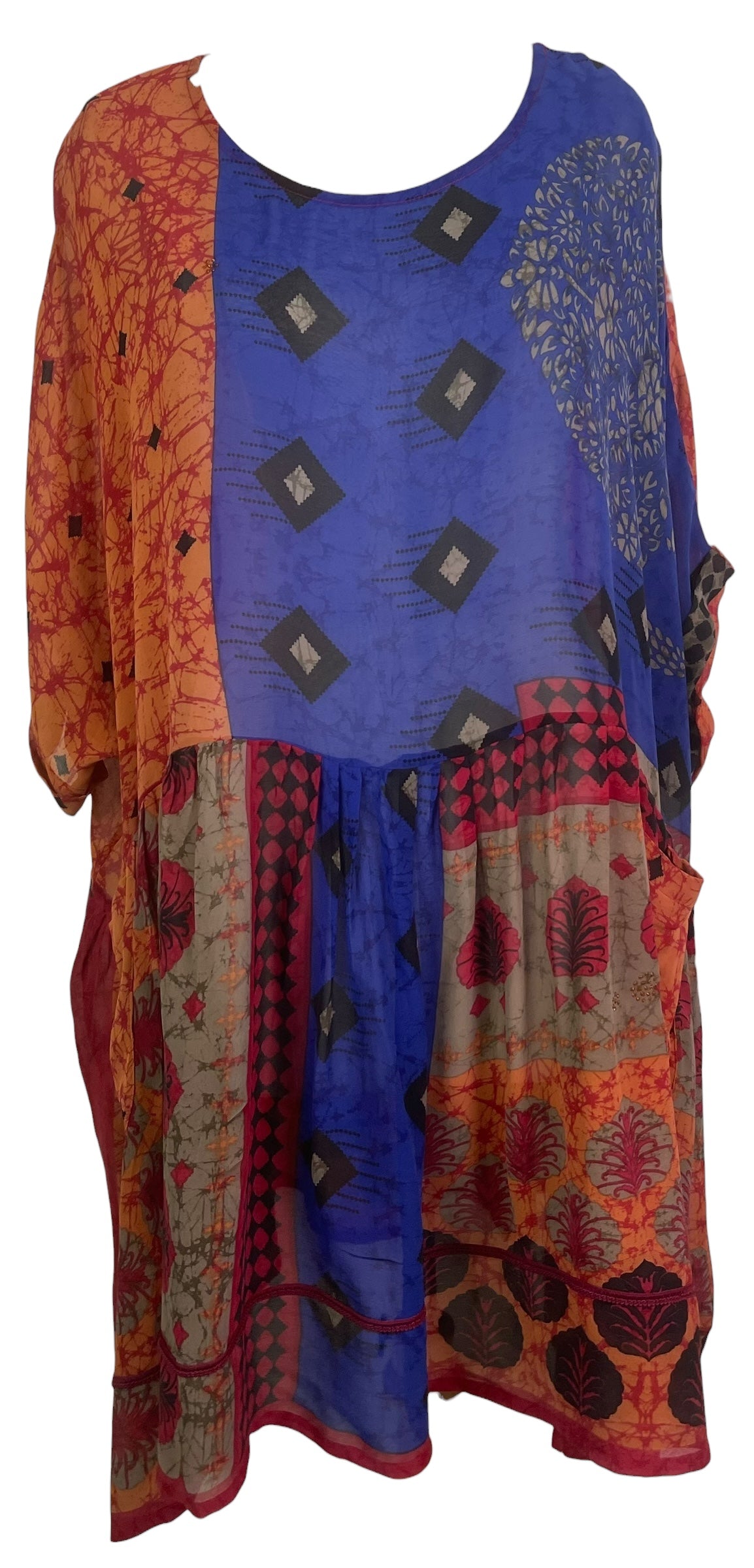 PRG8660 Sheer Avatar Pure Silk Boxy Babydoll Dress