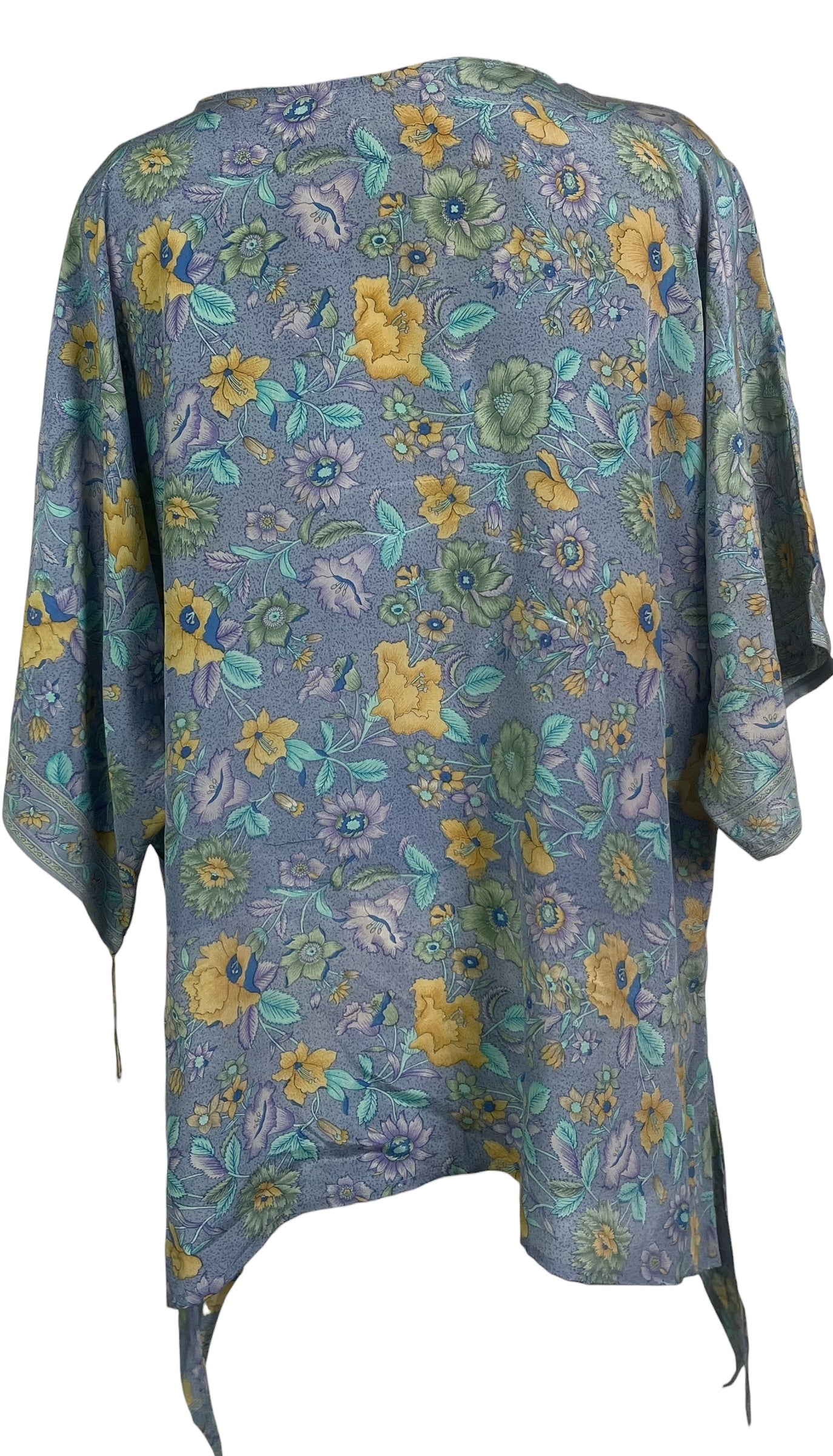 PREVIEW PRC8757 Avatar Pure Silk Long Tunic with Side Ties by MARCH2026 – Handmade ethical Side Tie Tunic from sariKNOTsari using upcycled silk. Designed in Canada for travel and slow fashion, loved from Toronto to LA to Sydney.