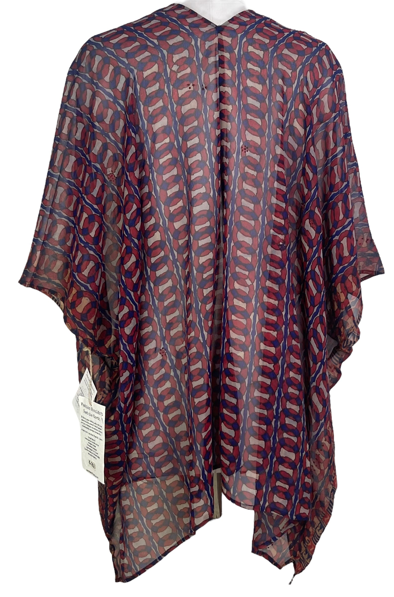 PRG7063 Sheer Wabi Sabi Pure Silk Cardigan