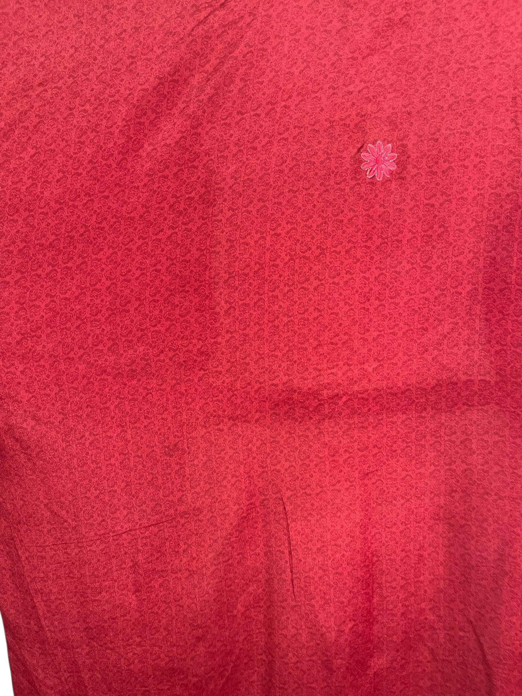 PRC8540 Avatar Long Pure Silk Kimono Sleeved Duster with Belt