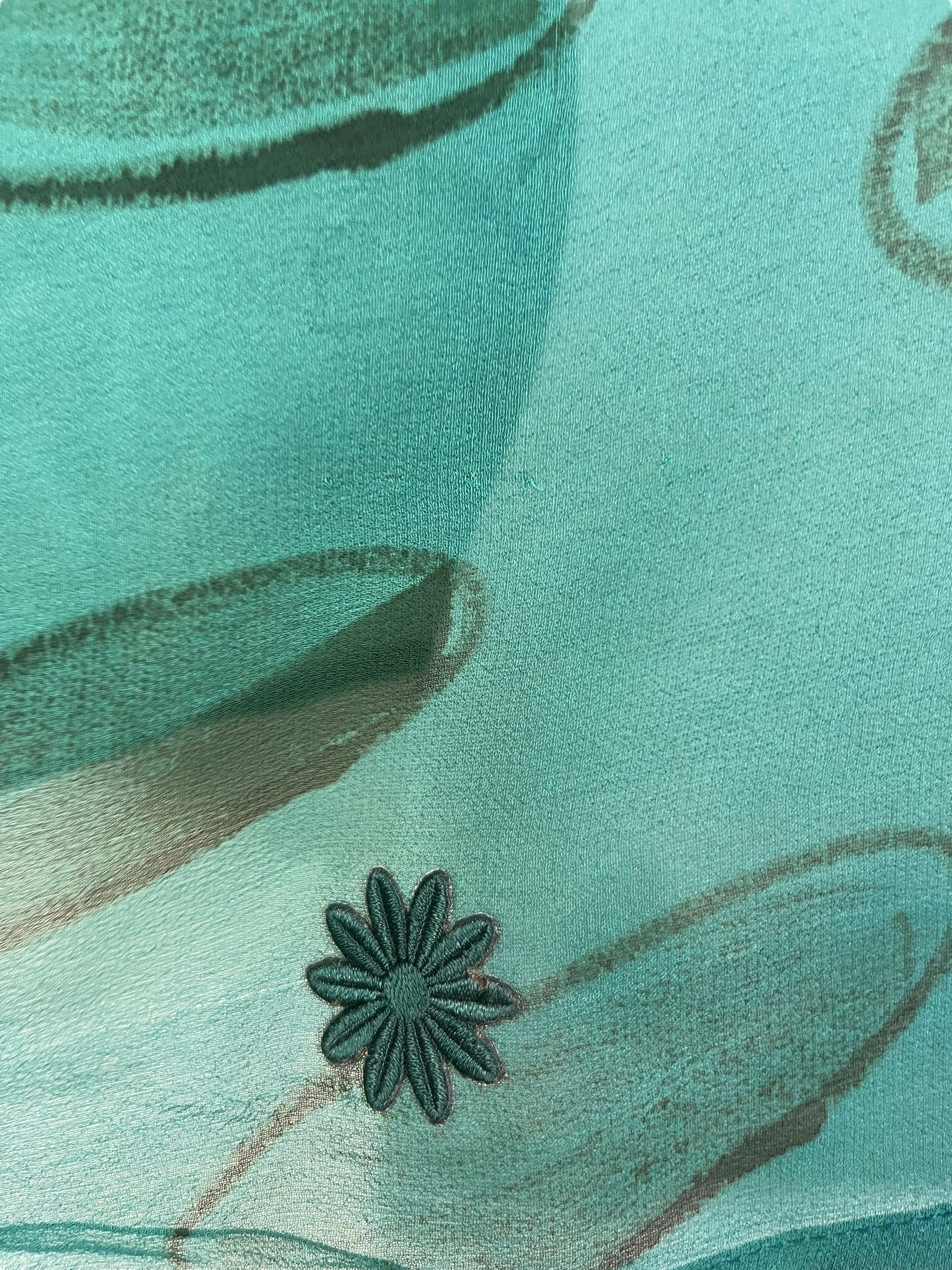 PRG7364 Sheer Wabi Sabi Pure Silk Kimono-Sleeved Top