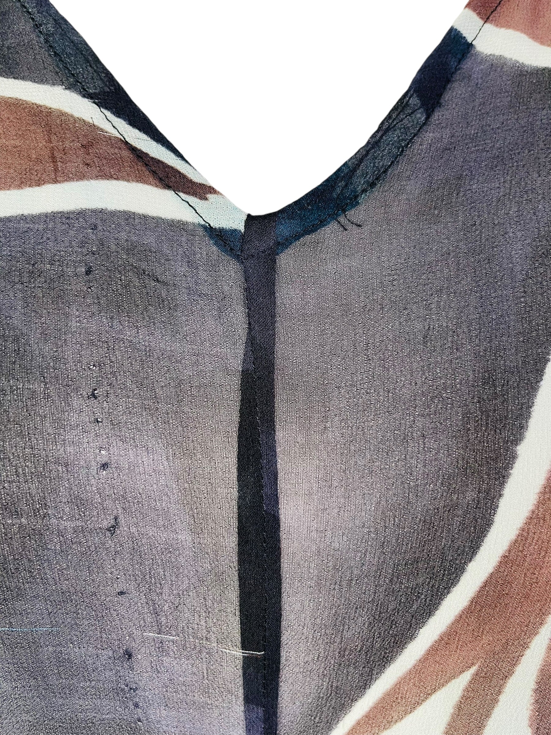 PRG7057 Sheer Wabi Sabi Pure Silk Waterfall Top