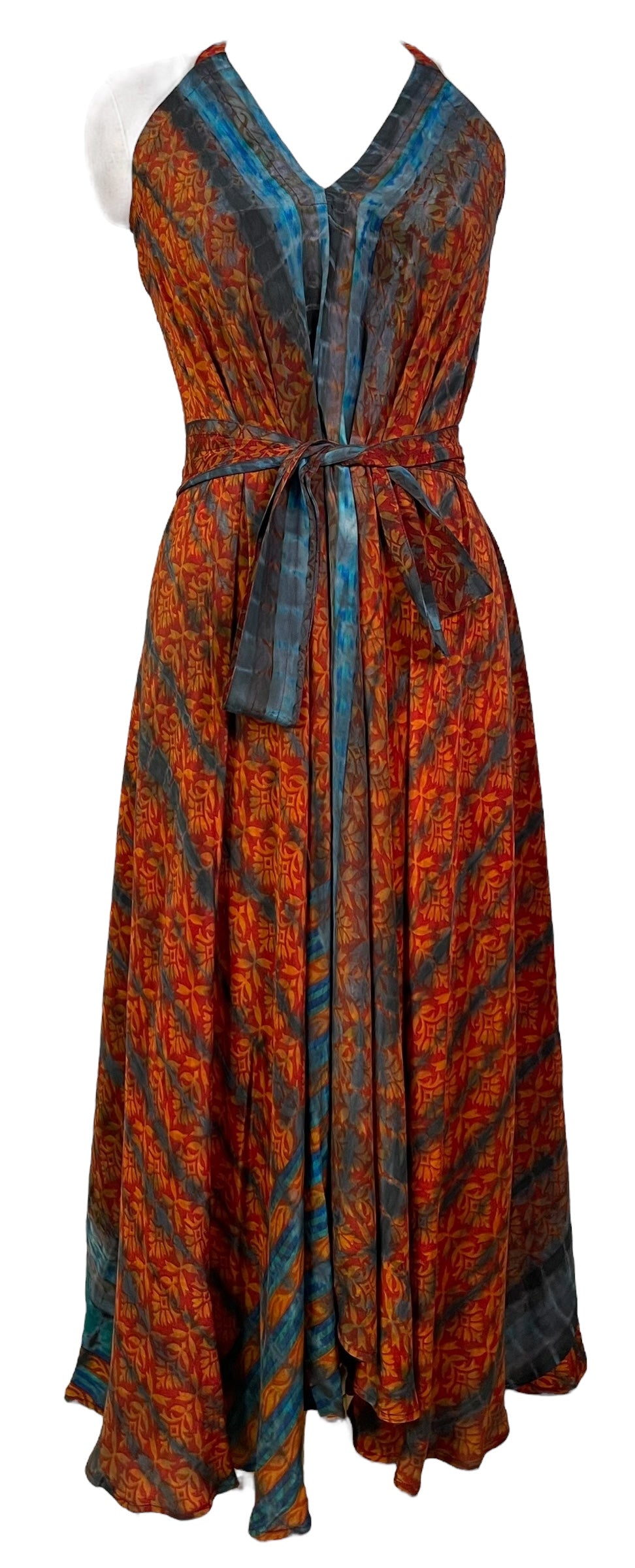 PRC7243 Avatar Pure Silk Maxi Dress with Belt