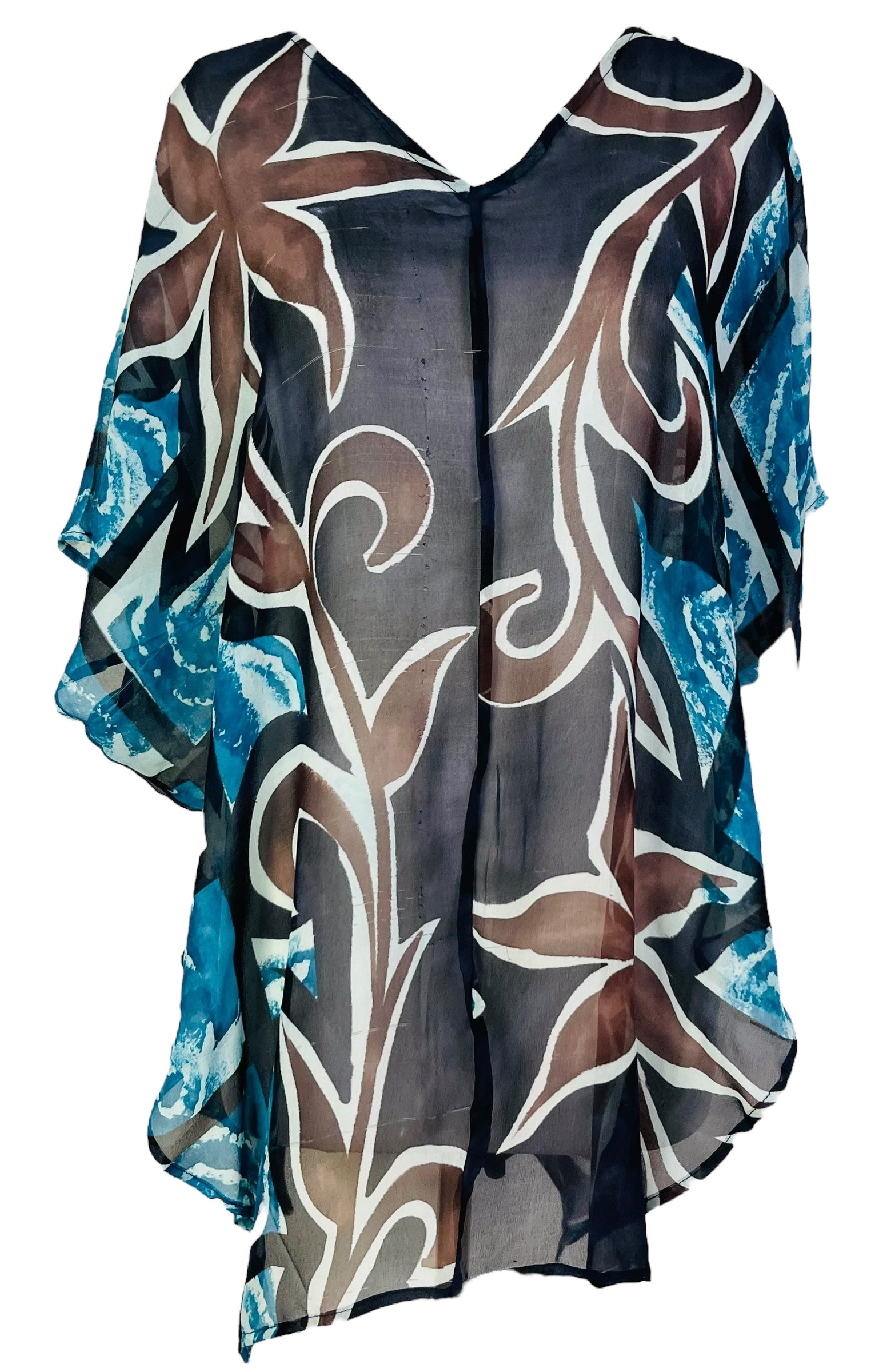 PRG7057 Sheer Wabi Sabi Pure Silk Waterfall Top