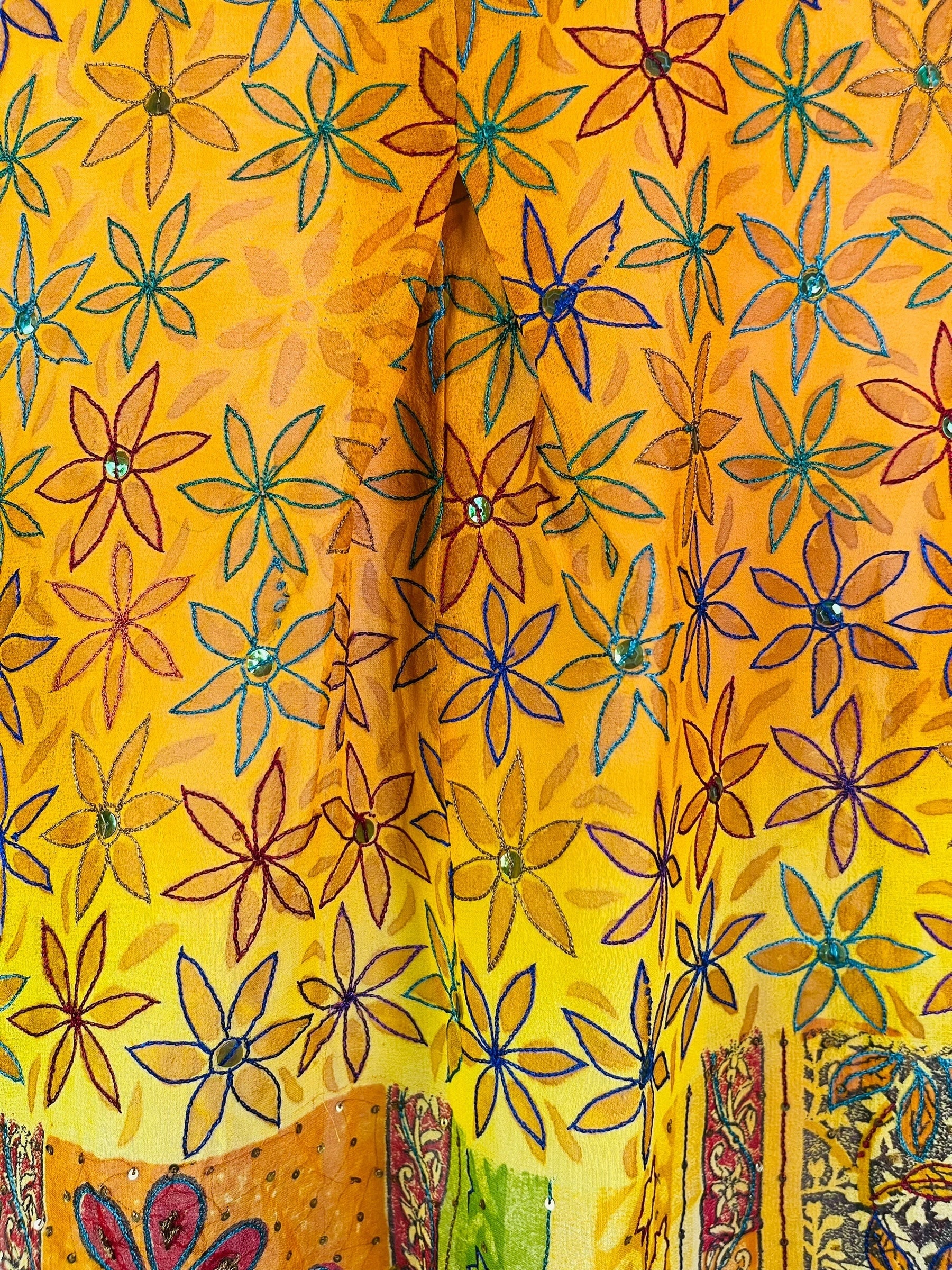 PRG6806 Sheer Avatar Pure Silk Self Pocket Tunic Dress