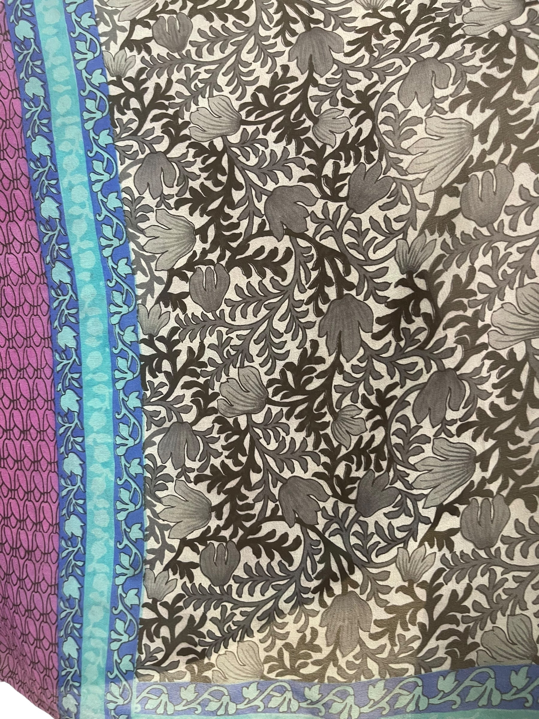 PRG8237 Sheer Wabi Sabi Pure Silk Kimono-Sleeved Top