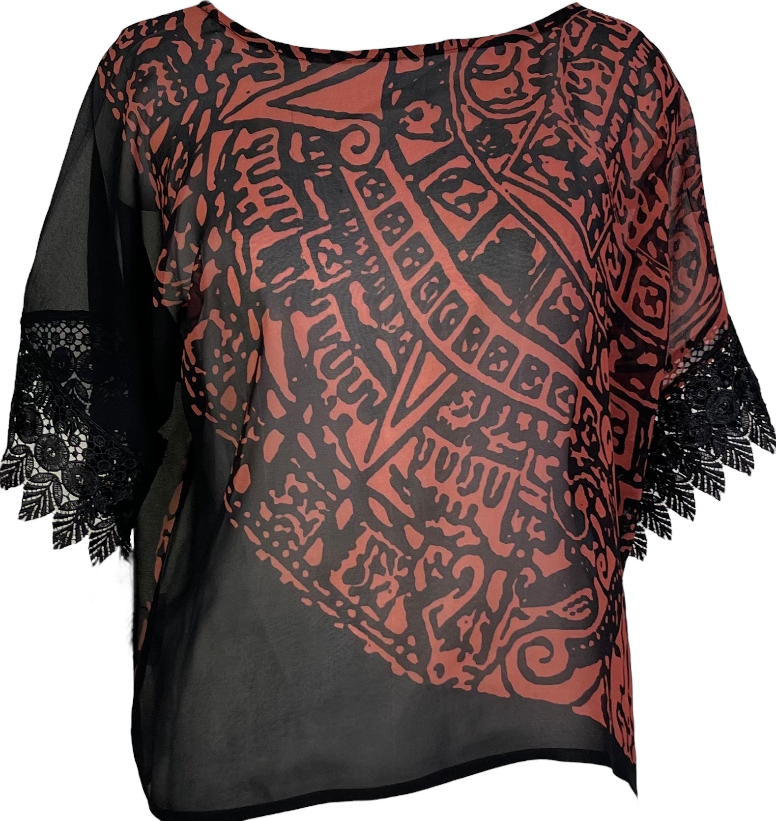 PRG7209 Sheer Avatar Pure Silk Boxy Top