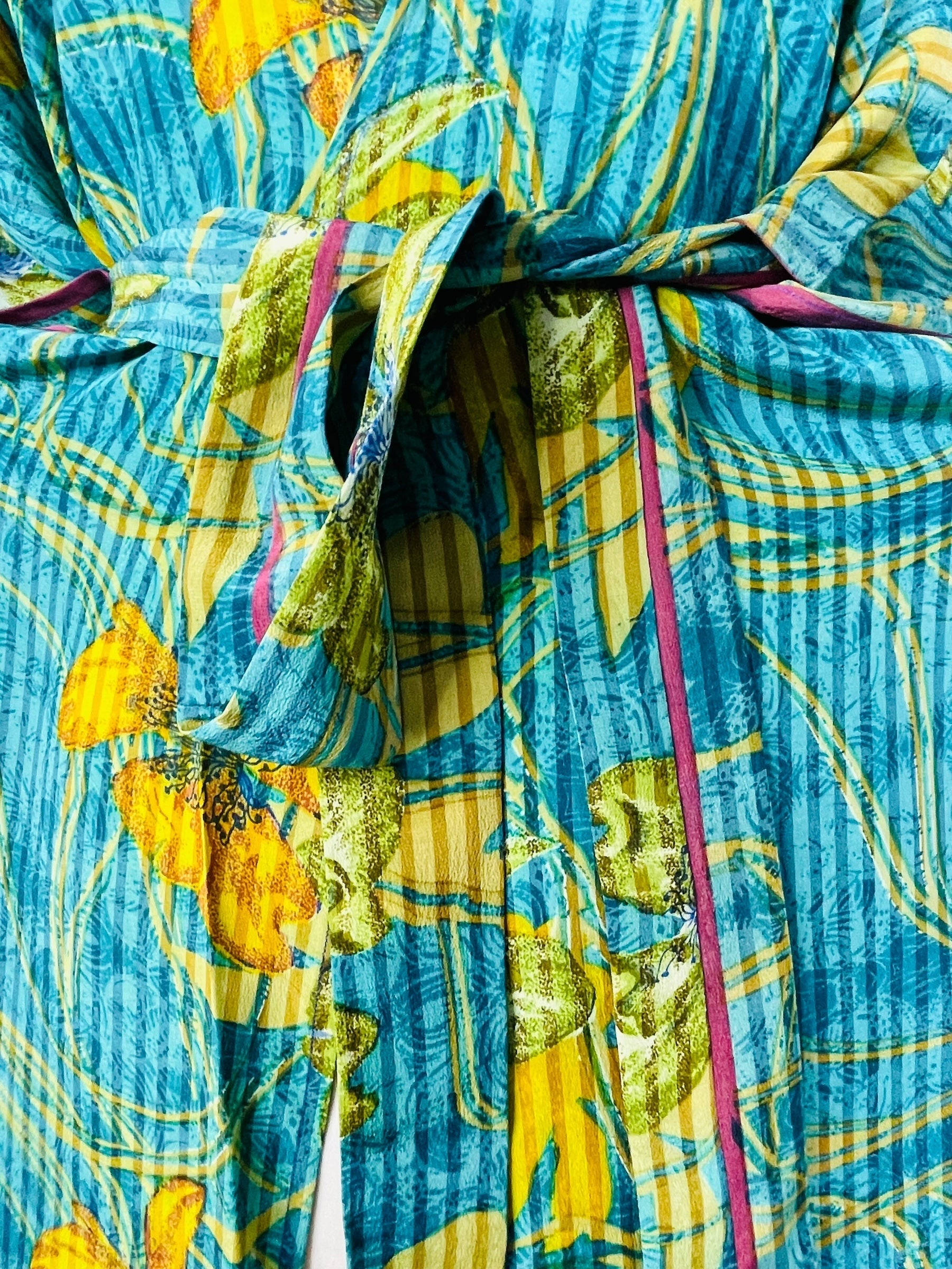 PRC7514B Avatar Pure Silk Kimono-Sleeved Jacket with Belt