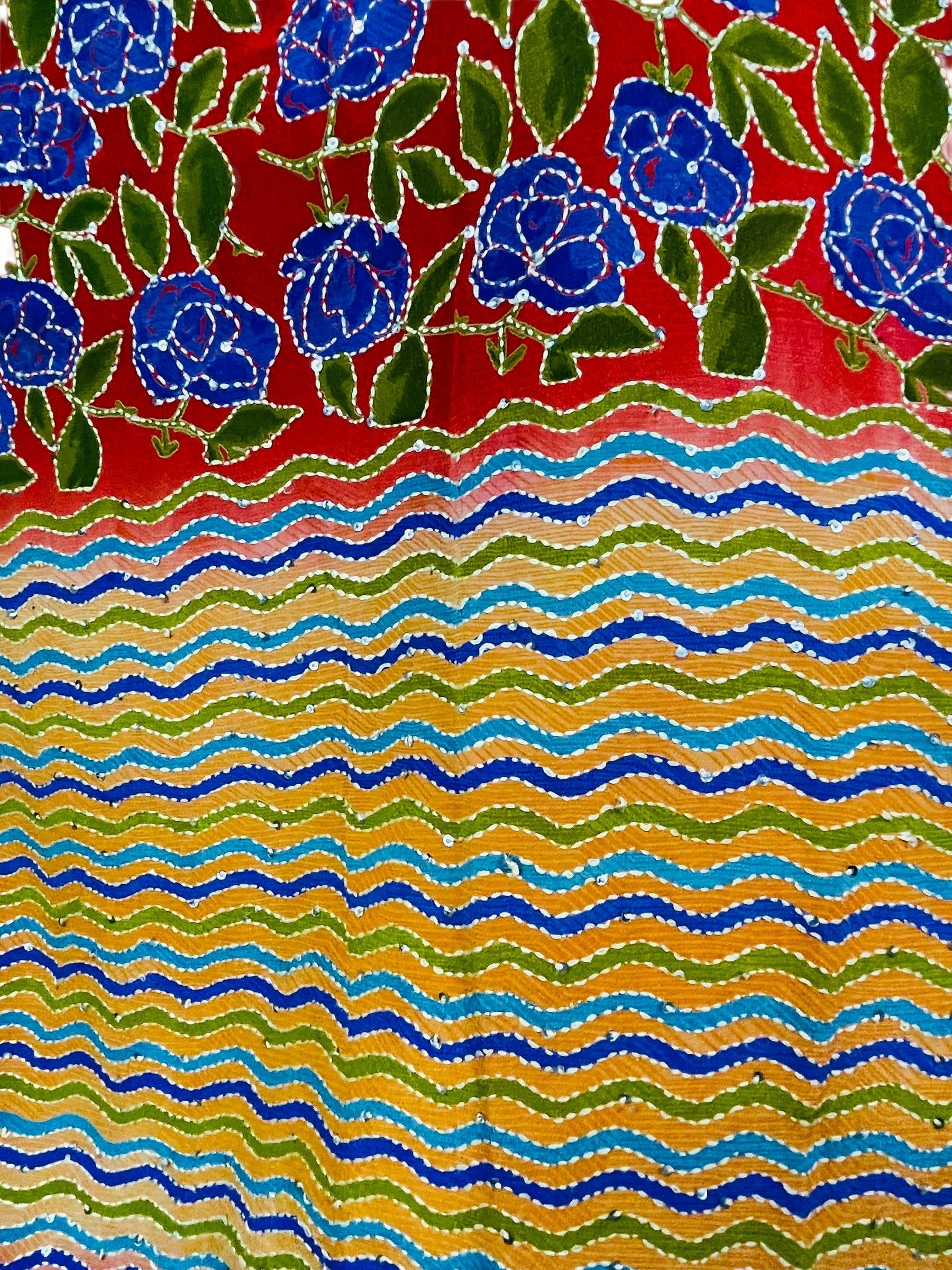 PRC7613 Avatar Pure Silk Long Tunic with Side Ties