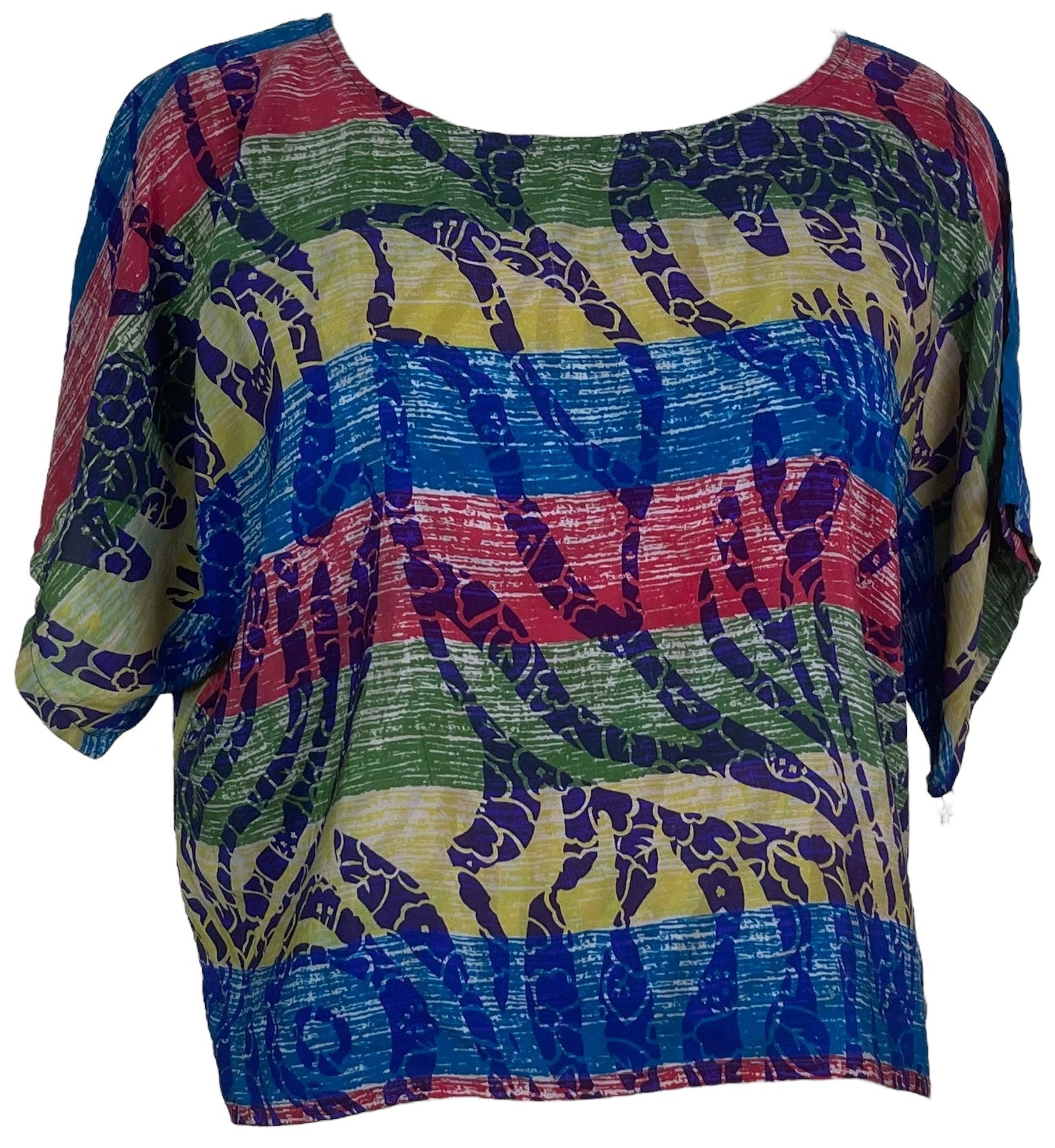 PRC5473 Avatar Pure Silk Boxy Top by sariKNOTsari – Handmade ethical Boxy Top from sariKNOTsari using upcycled silk. Designed in Canada for travel and slow fashion, loved from Toronto to LA to Sydney. Featuring Zsiska, Bryn Walker and Artisan Leather coats by Rejean Pepin, Pepin designs