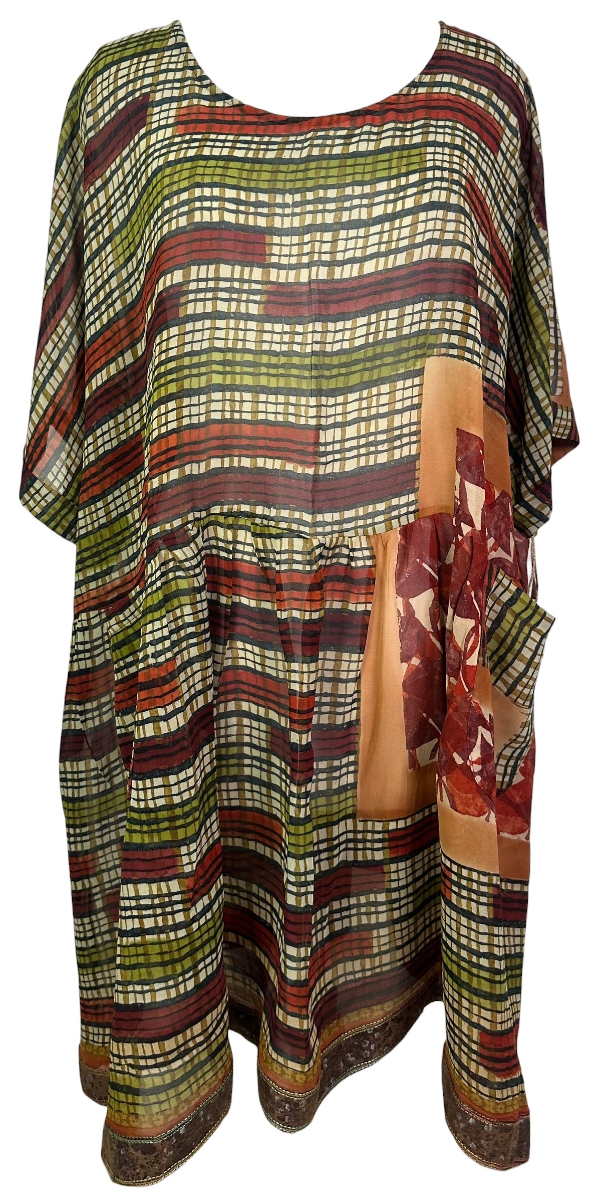 PRG8420 Sheer Avatar Pure Silk Boxy Babydoll Dress