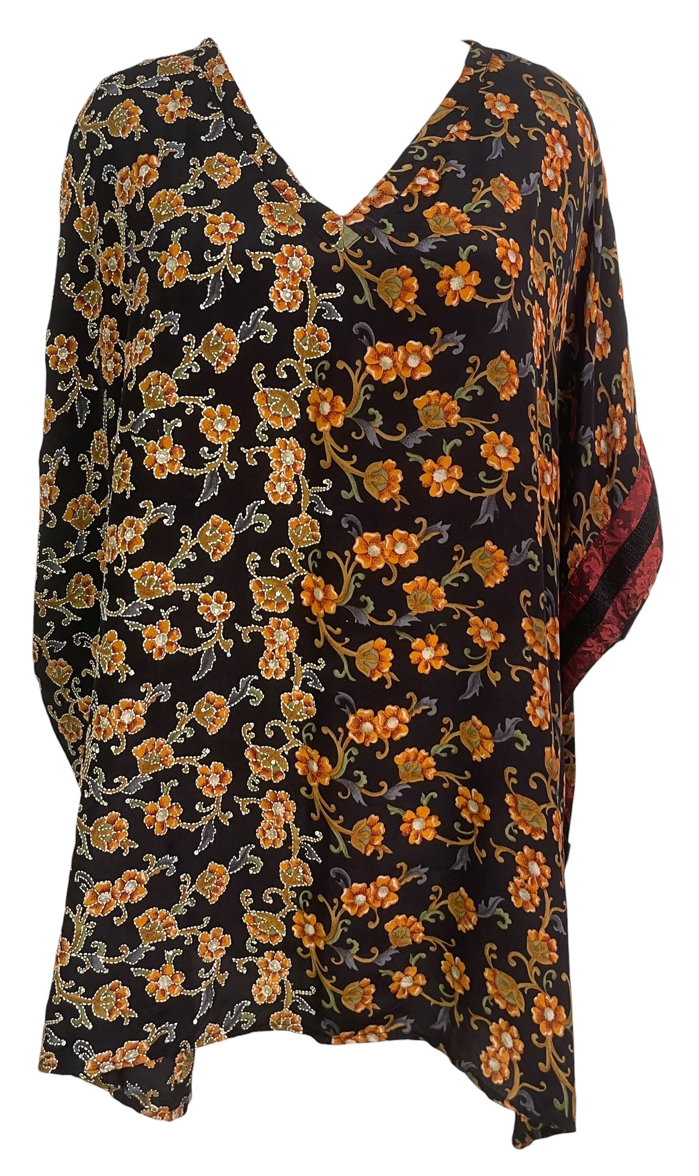 PRC8736 Avatar Pure Silk Short Kaftan Tunic with Slits by 15 FEBRUARY 2026 – Handmade ethical Short Kaftan from sariKNOTsari using upcycled silk. Designed in Canada for travel and slow fashion, loved from Toronto to LA to Sydney.