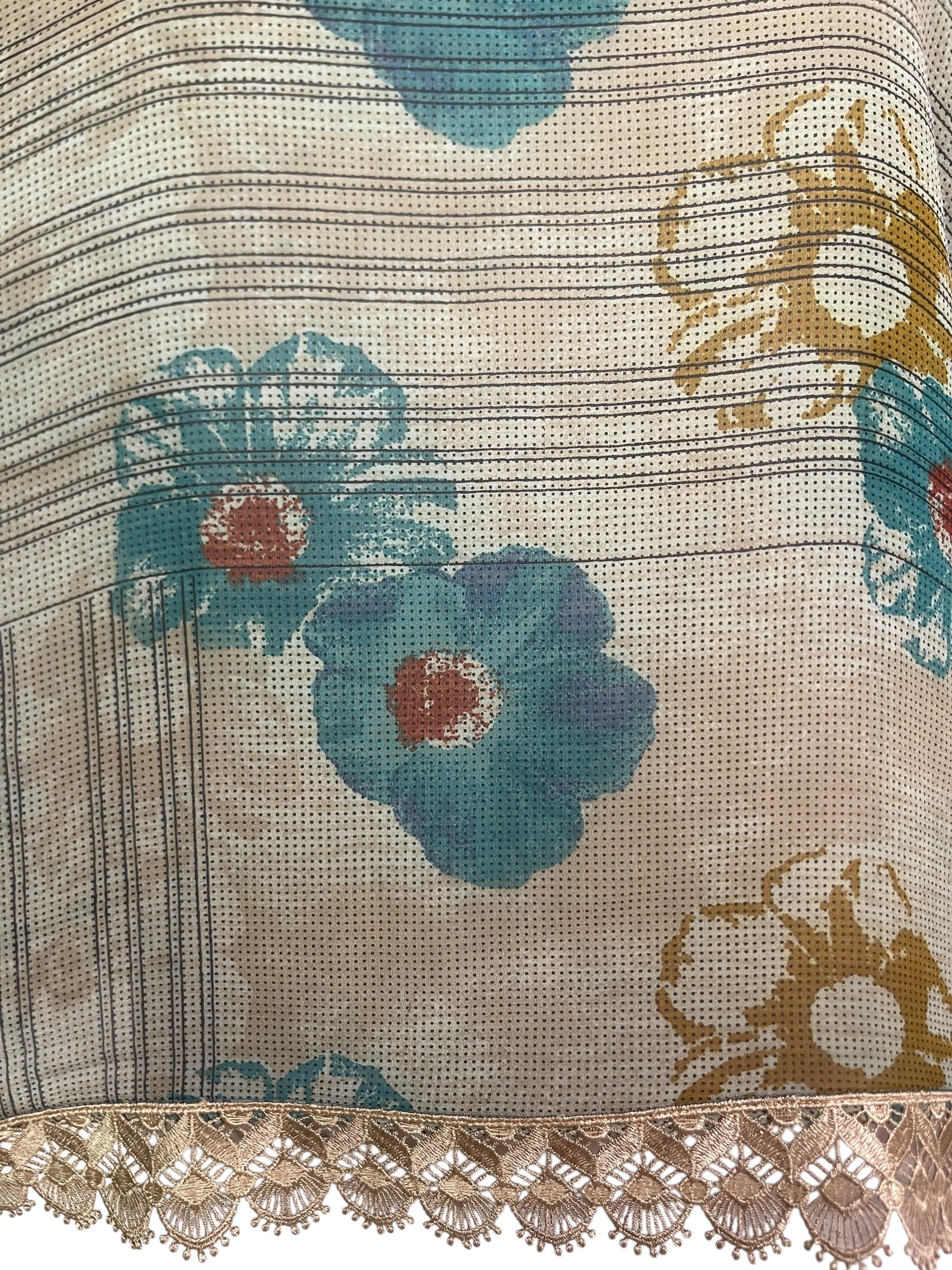 PRG5387 Sheer Avatar Pure Silk Side Slit Top