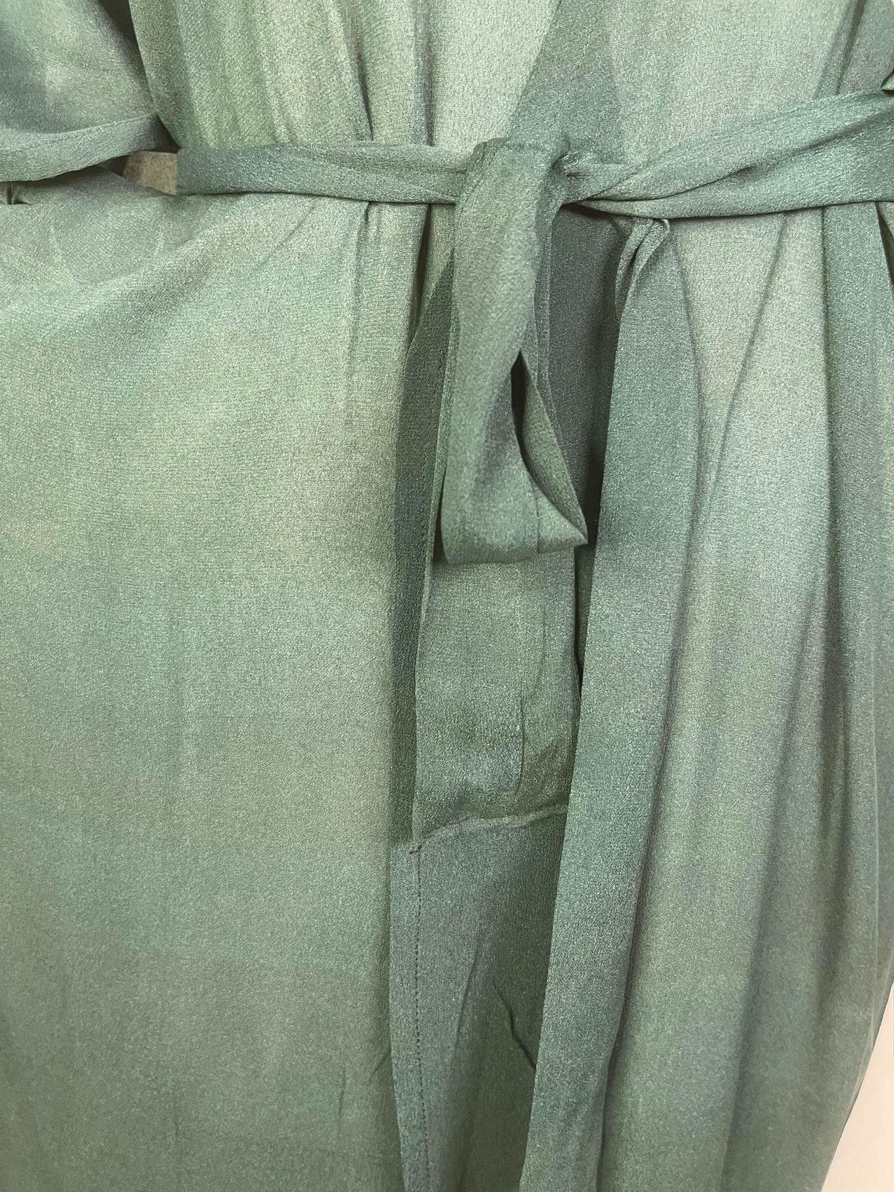 PRG7623 Sheer Avatar Long Pure Silk Kimono Sleeved Duster with Belt