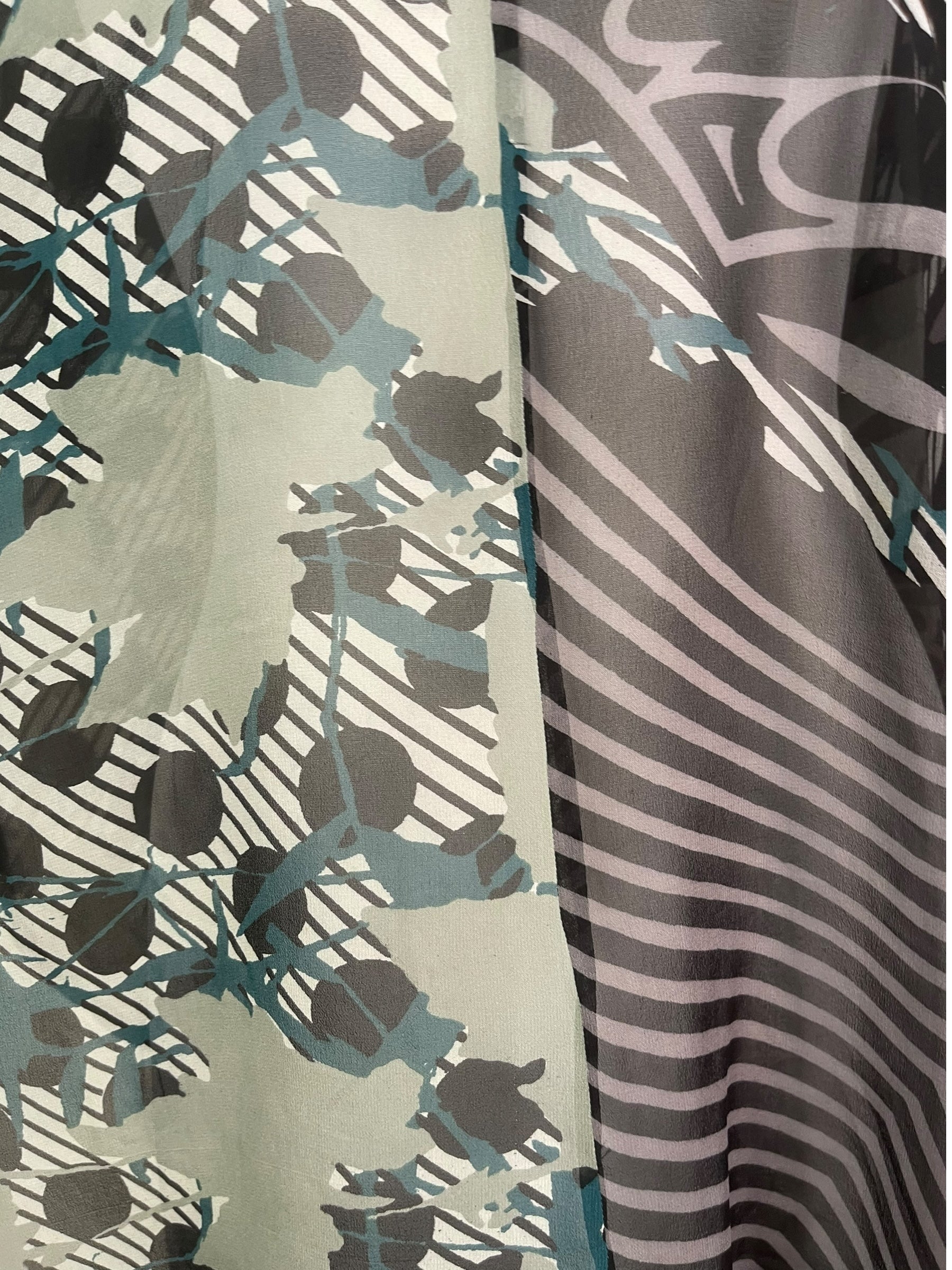 PRG8131 Sheer Avatar Pure Silk Waterfall Top