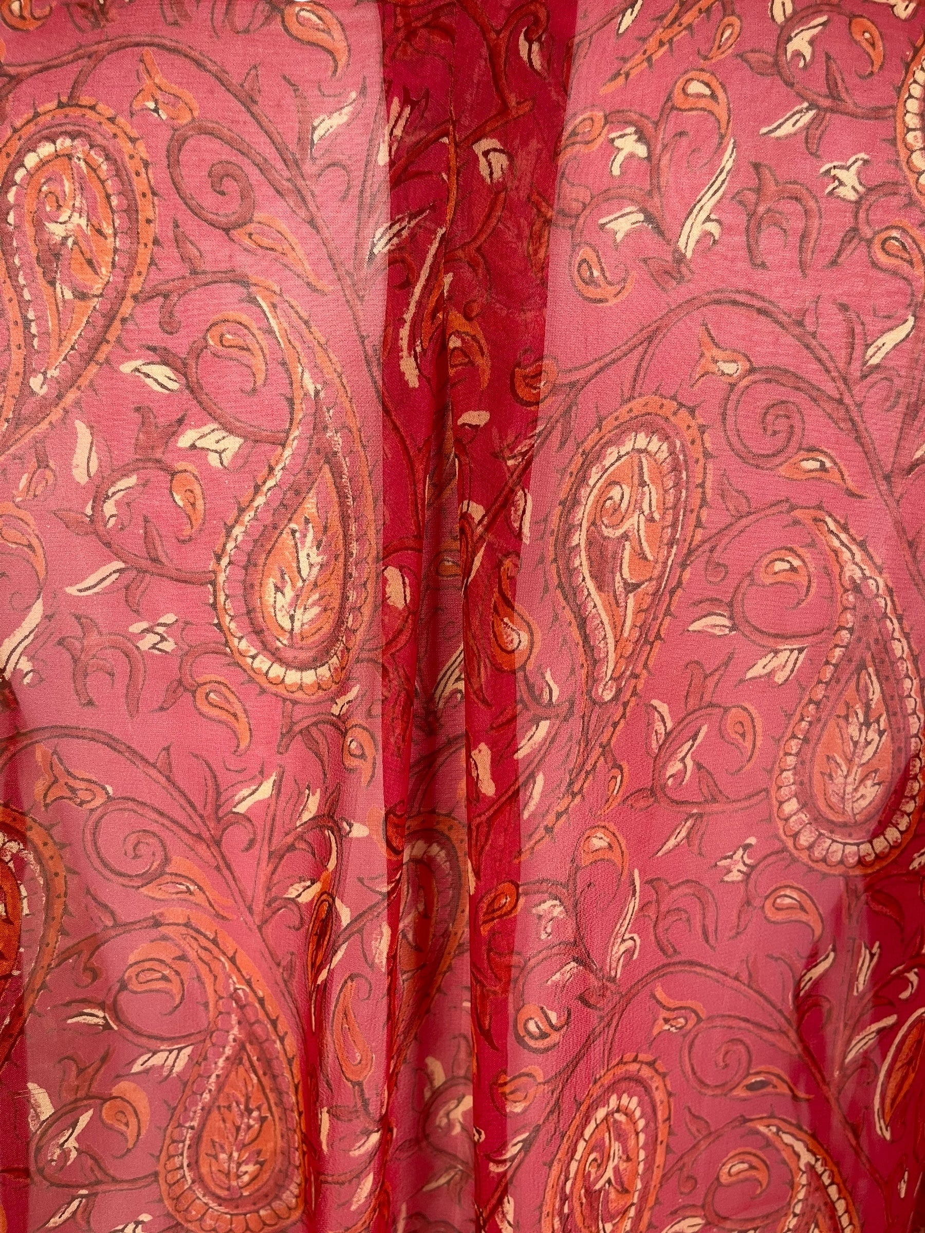 PRG8486 Sheer Wabi Sabi Pure Silk Self Pocket Tunic Dress