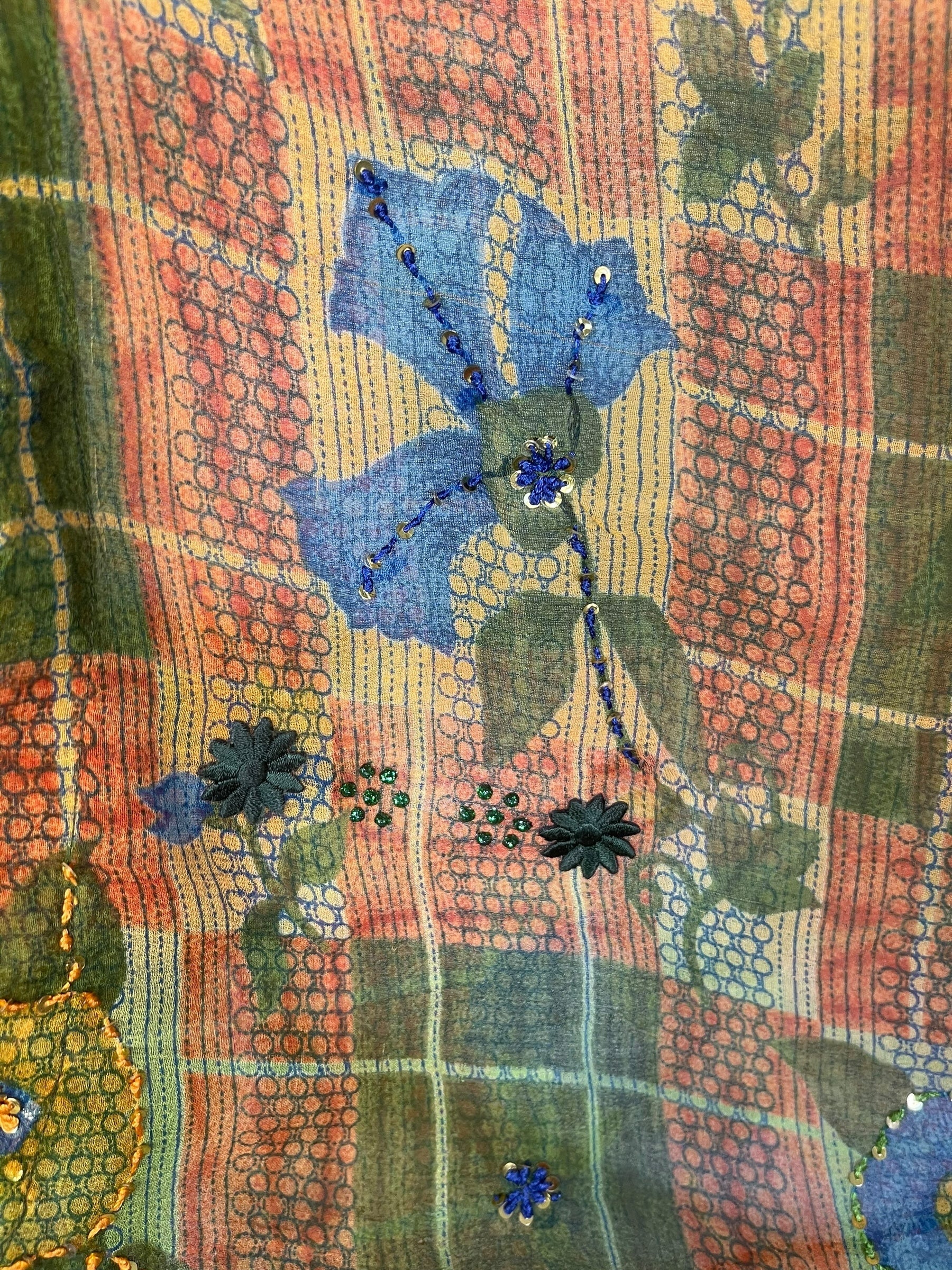 PREVIEW PRG8780 Sheer Wabi Sabi Pure Silk Kimono-Sleeved Top by MARCH2026 – Handmade ethical Kimono Top from sariKNOTsari using upcycled silk. Designed in Canada for travel and slow fashion, loved from Toronto to LA to Sydney.