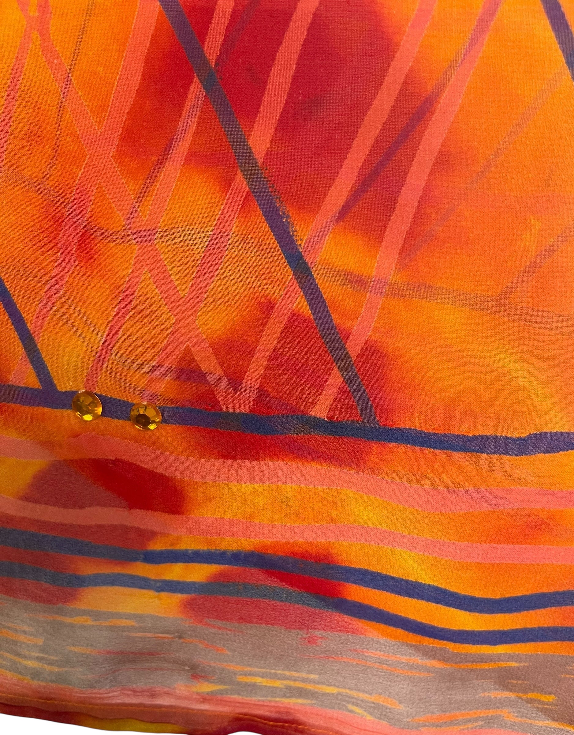 PRG7043 Sheer Avatar Pure Silk Capelet Poncho