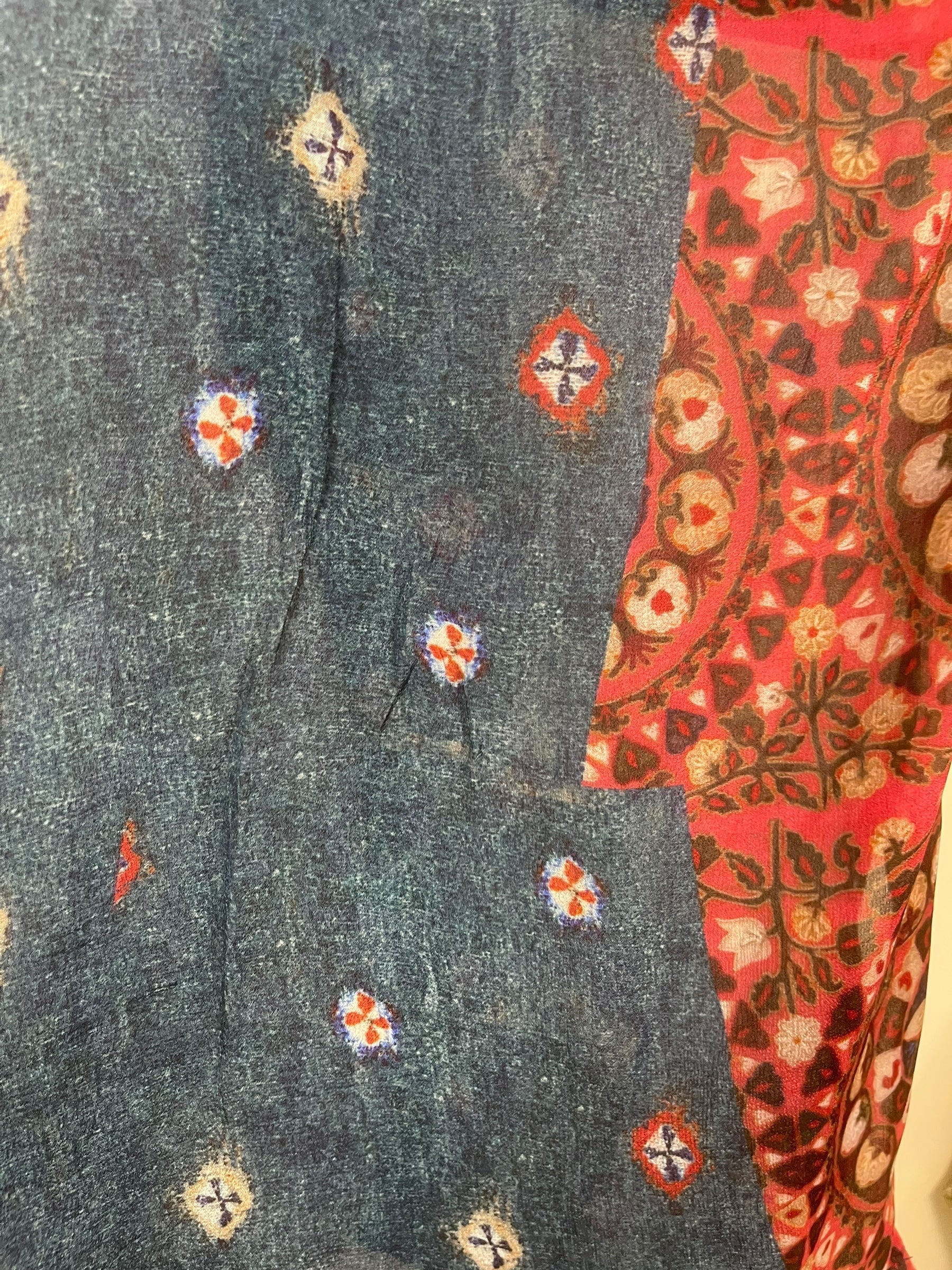 PREVIEW PRG8517 Sheer Avatar Pure Silk Short Kaftan Tunic with Slits by FEBRUARY2026 – Handmade ethical Short Kaftan from sariKNOTsari using upcycled silk. Designed in Canada for travel and slow fashion, loved from Toronto to LA to Sydney.